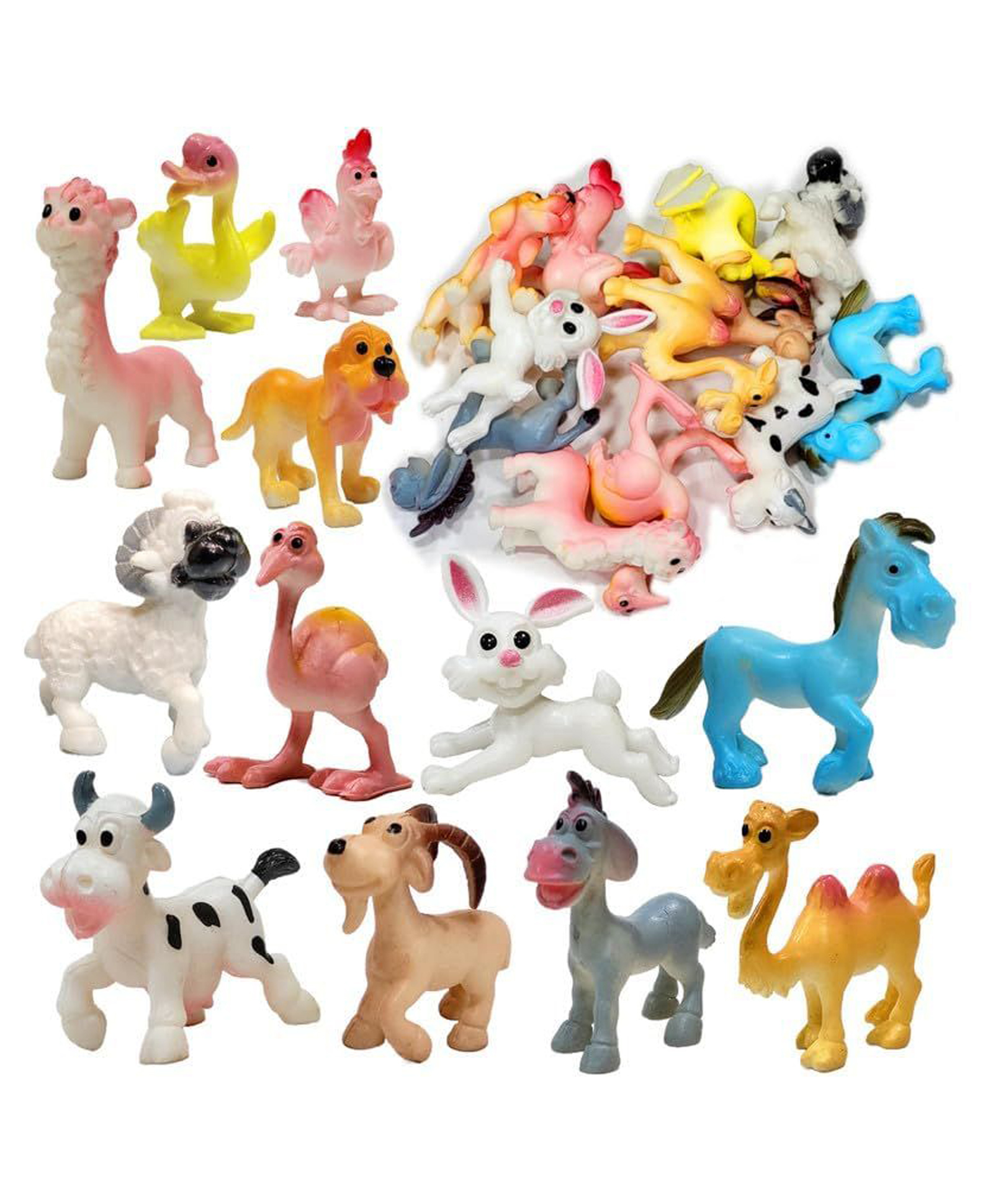 SANJARY Mini Farm Animal Figures Toy Set with Assorted Cute Animals, Colorful Plastic Collectibles for Kids Learning Play Fun Educational Gifts Color Design May Vary-image-44
