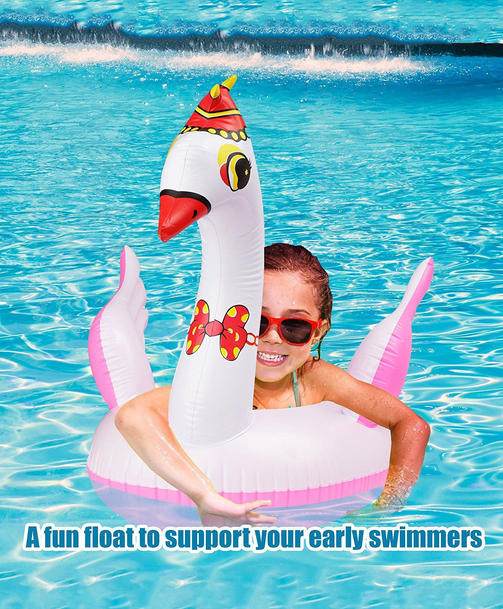 SANJARY Kids Inflatable Swim Ring Animal Float for Pool Beach, Cute Cartoon Toddler Swimming Safety Toy Fun Color Design May Vary-picture-14