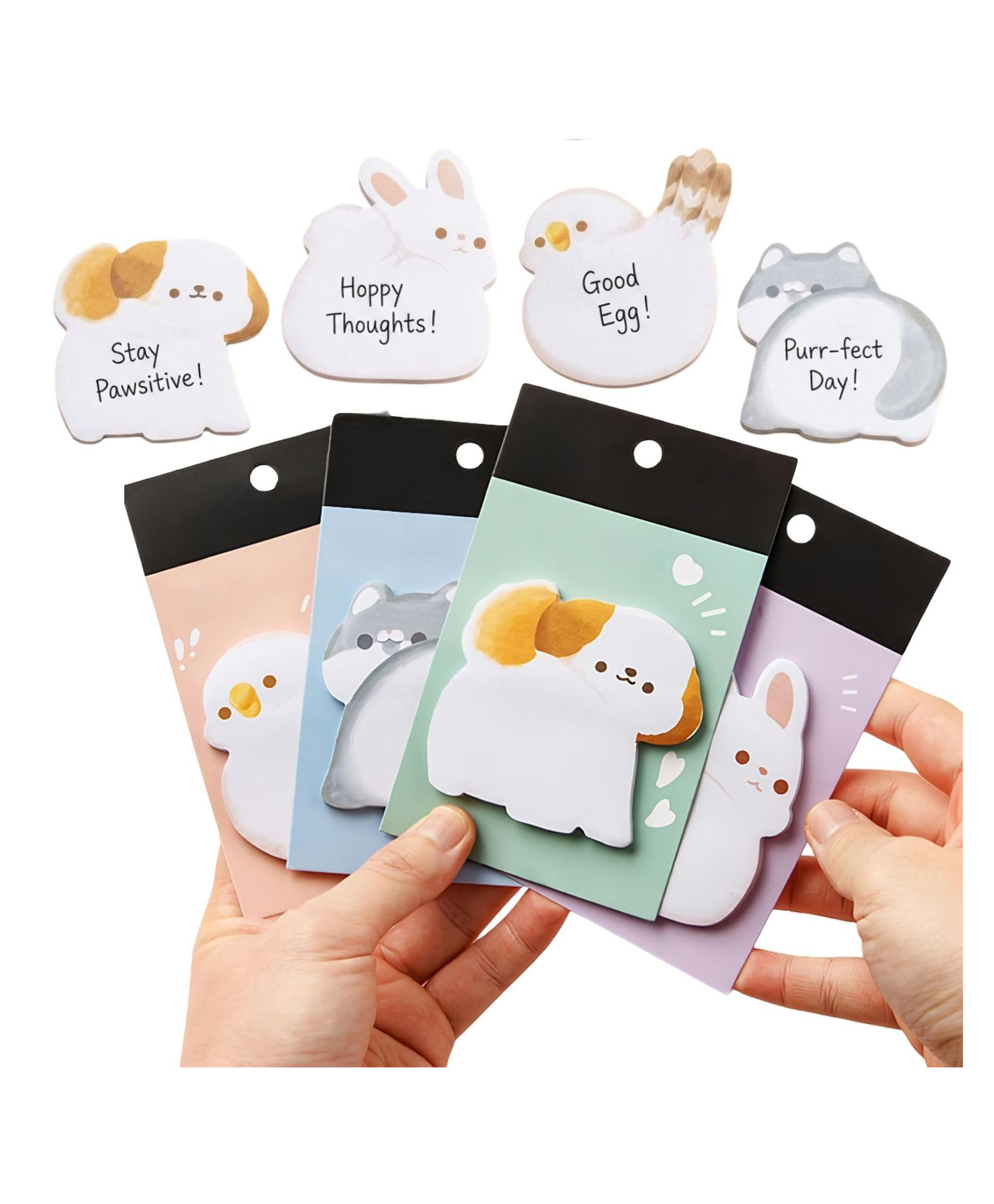 FunBlast Cute Animals Self-Adhesive Sticky Notes Set of 4 Sheets, 120 Sticky Notes (Multicolor)-image-40