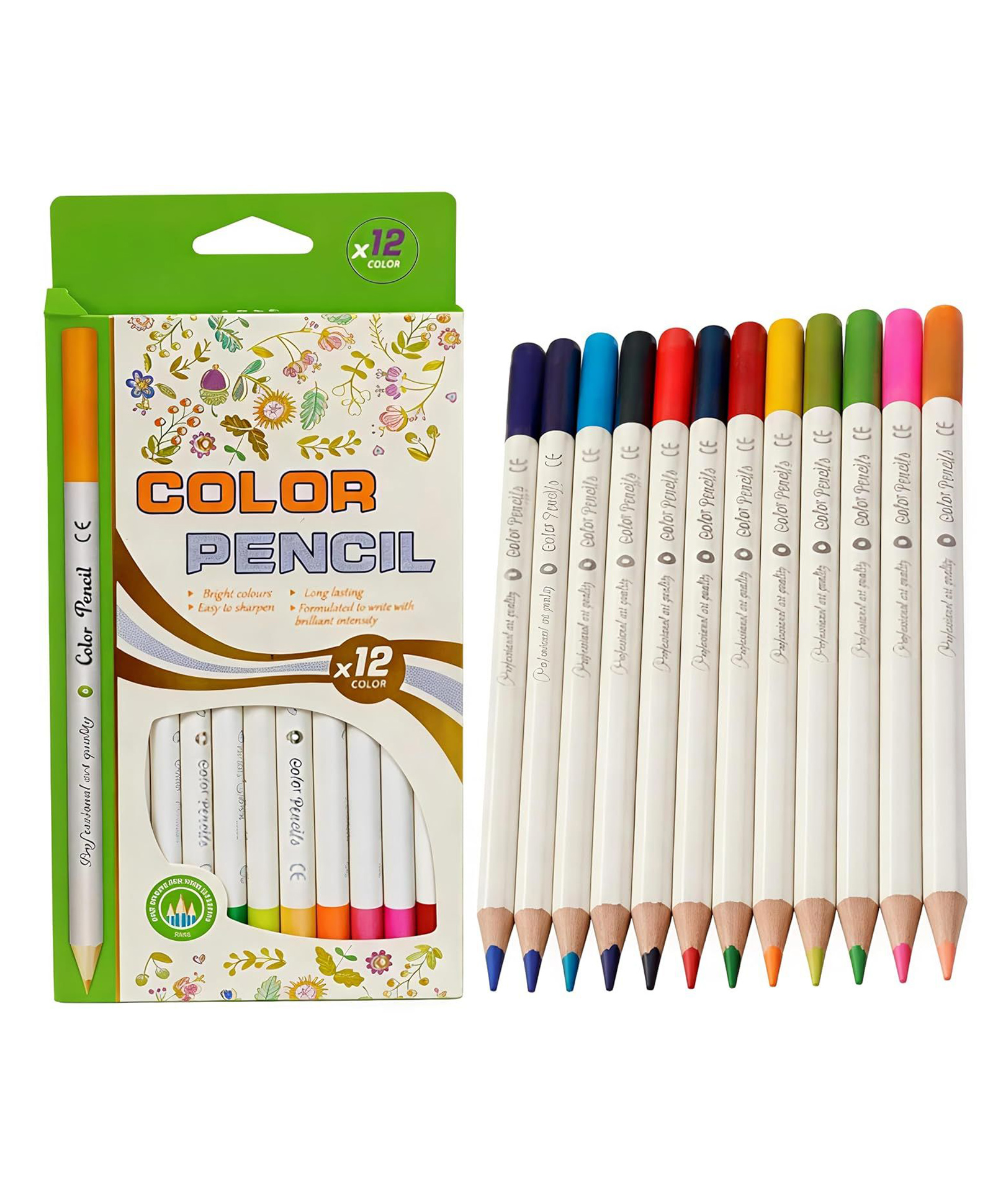 FunBlast Color Pencils for Drawing and Sketching Pack of 12 Pcs Art Pencils (Multicolor)-image-7
