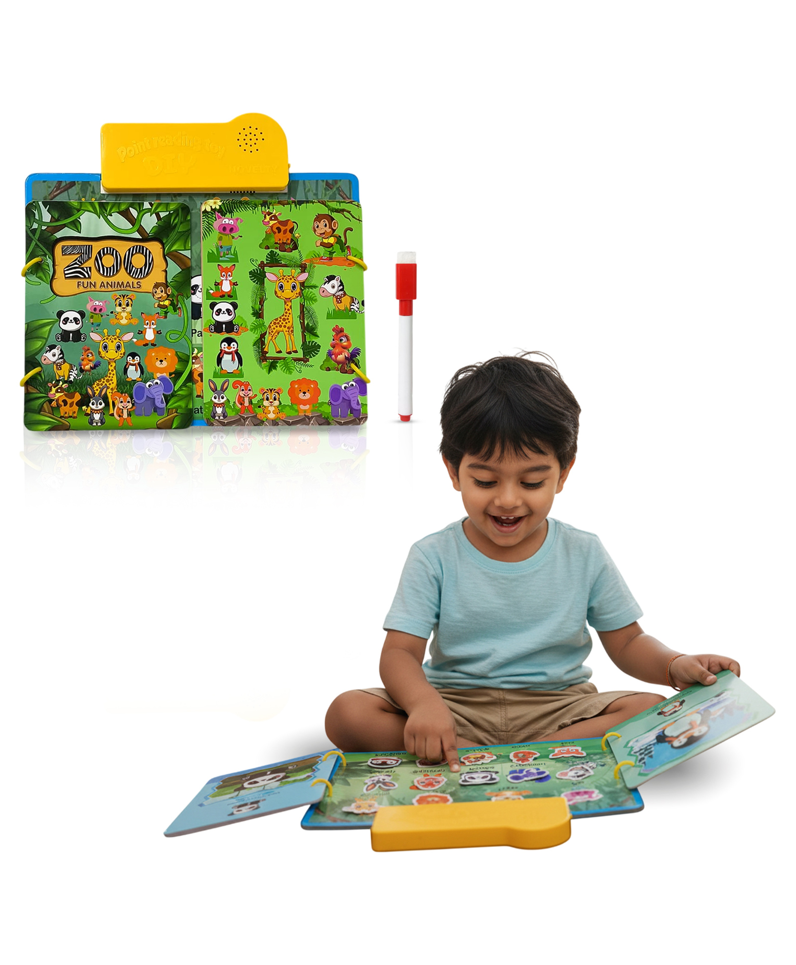 NHR Talking Animal Learning Book for Kids | Interactive Sound Book with Animal Names & Sounds | Early Brain & Language Development Toy for Toddlers 25 Years-picture-22
