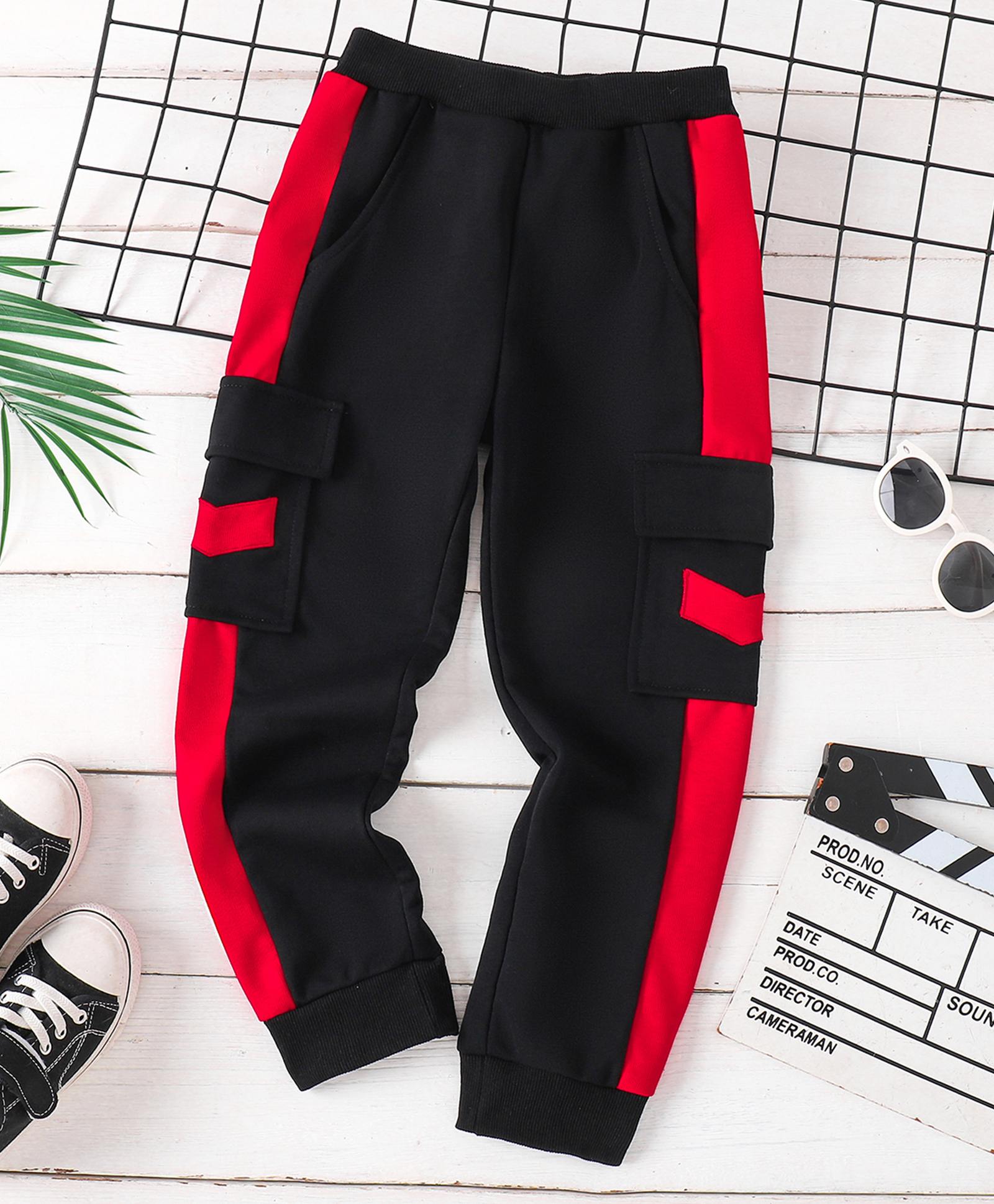 Mark & Mia Cotton Full Length Cut N Sew Trouser - Red-picture-23