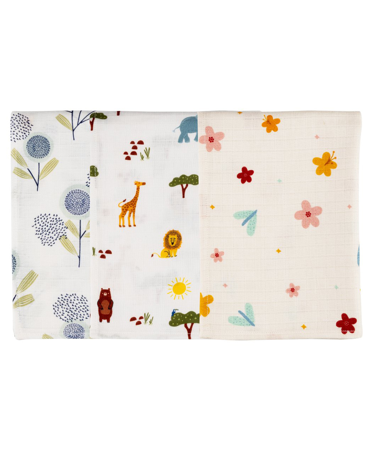 DULAAR Organic Muslin Burp Cloth-Pack of 3-picture-46
