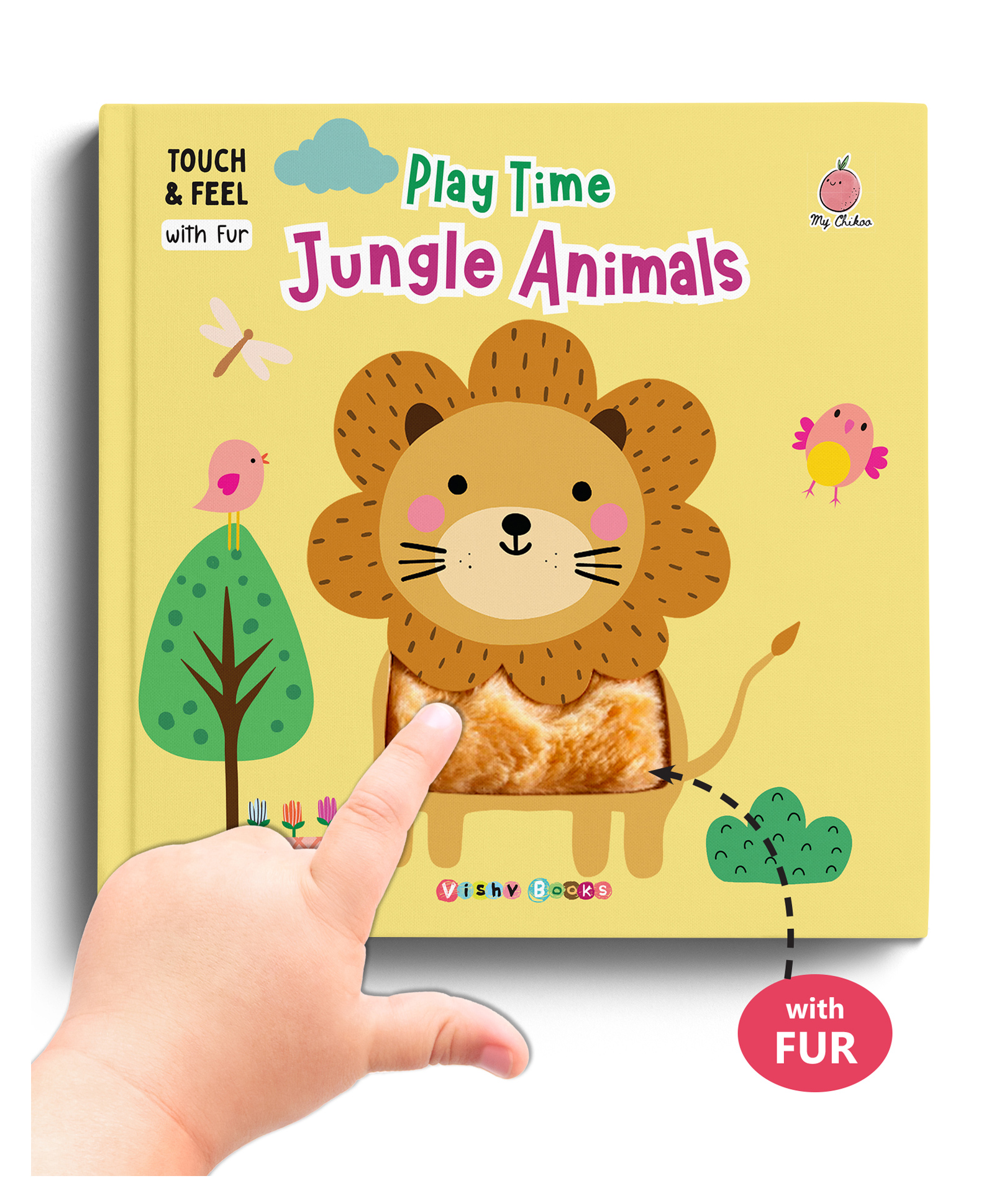 vishv books Touch & Feel With Fur Play Time Jungle Animals- English-picture-19