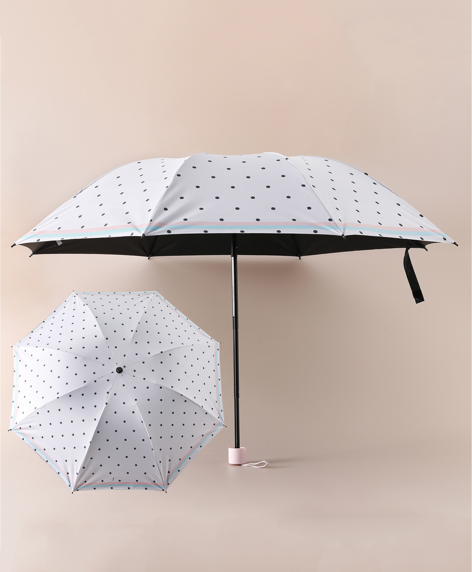 Pine Kids Free Size Umbrella with Polka Print - Pink-picture-15