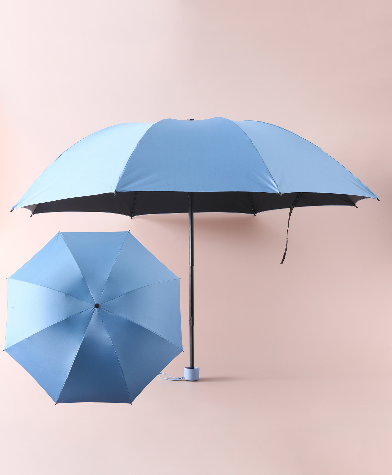 Pine Kids Free Size Umbrella Solid Colour - Navy Blue-picture-26