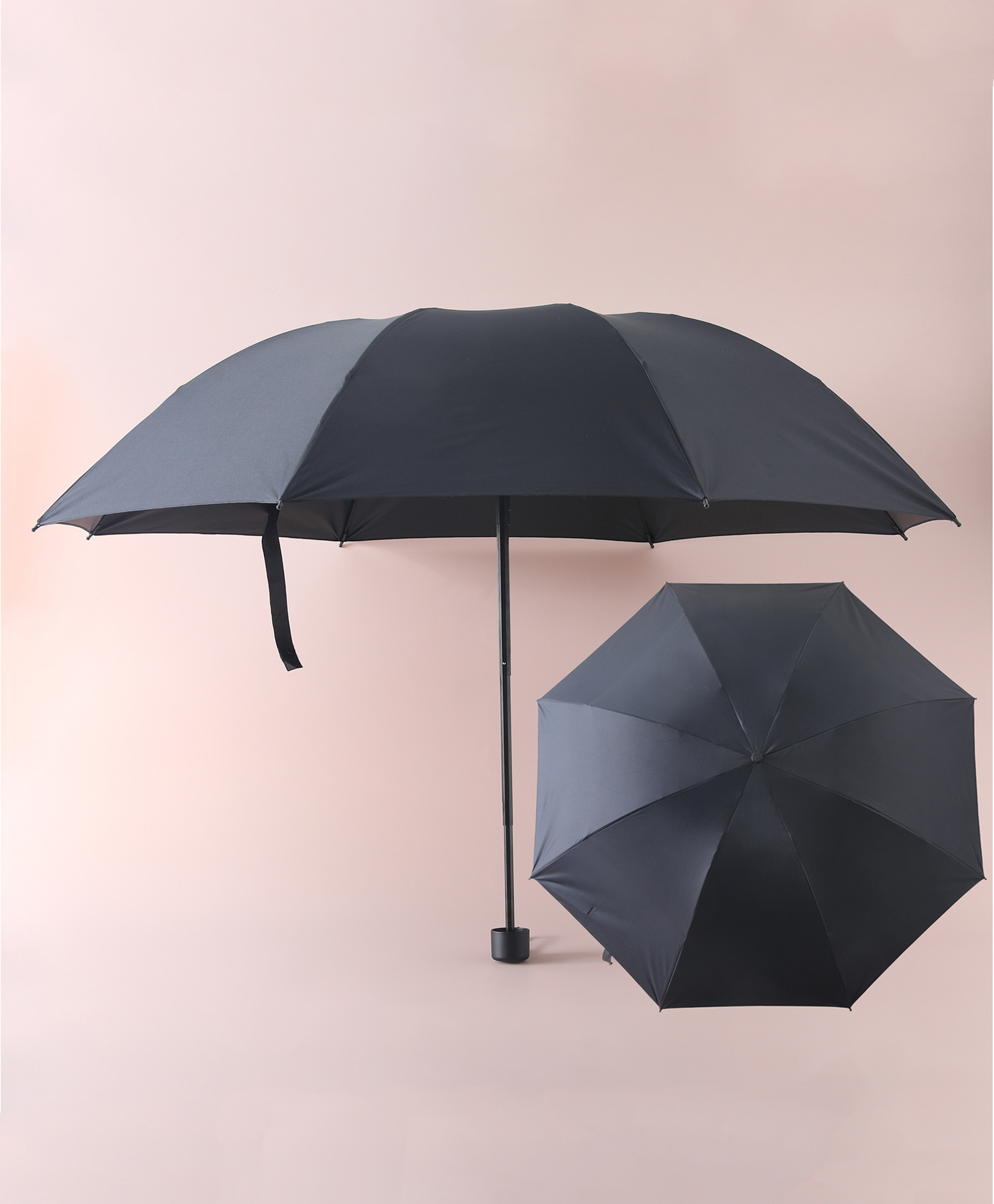 Pine Kids Free Size Umbrella Solid Colour - Black-picture-43
