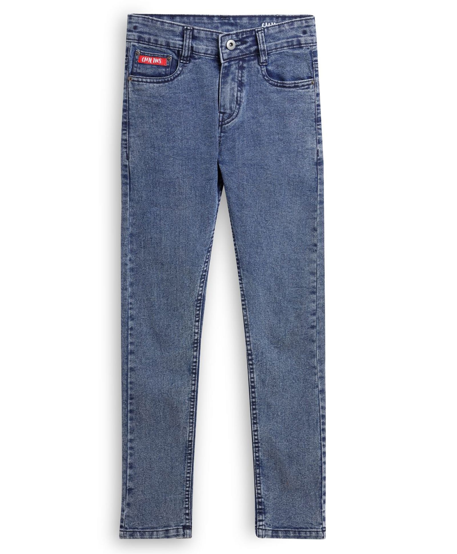CHILINS Denim Woven Washed Jeans - Blue-picture-21