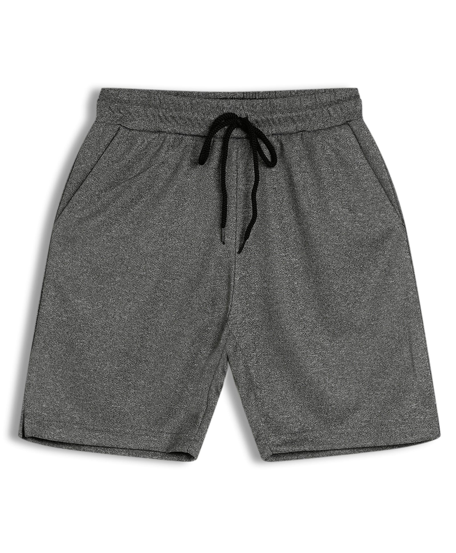 CHILINS Knit Solid Shorts - Grey-image-2