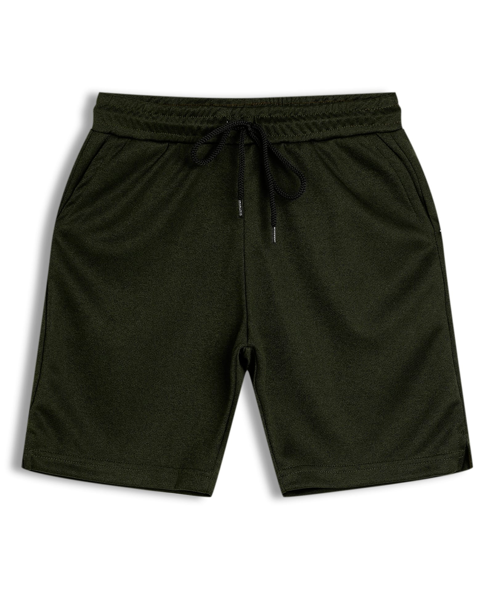 CHILINS Knit Solid Shorts - Dark Green-image-29