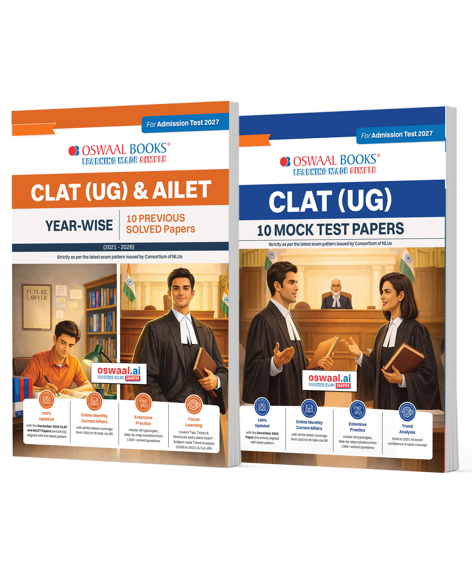 OSWAAL BOOKS CLAT (UG) & AILET Year-wise 10 Previous Solved Papers + 10 Mock Test Papers (Set of 2 books) | For 2027 Admission Test-picture-26