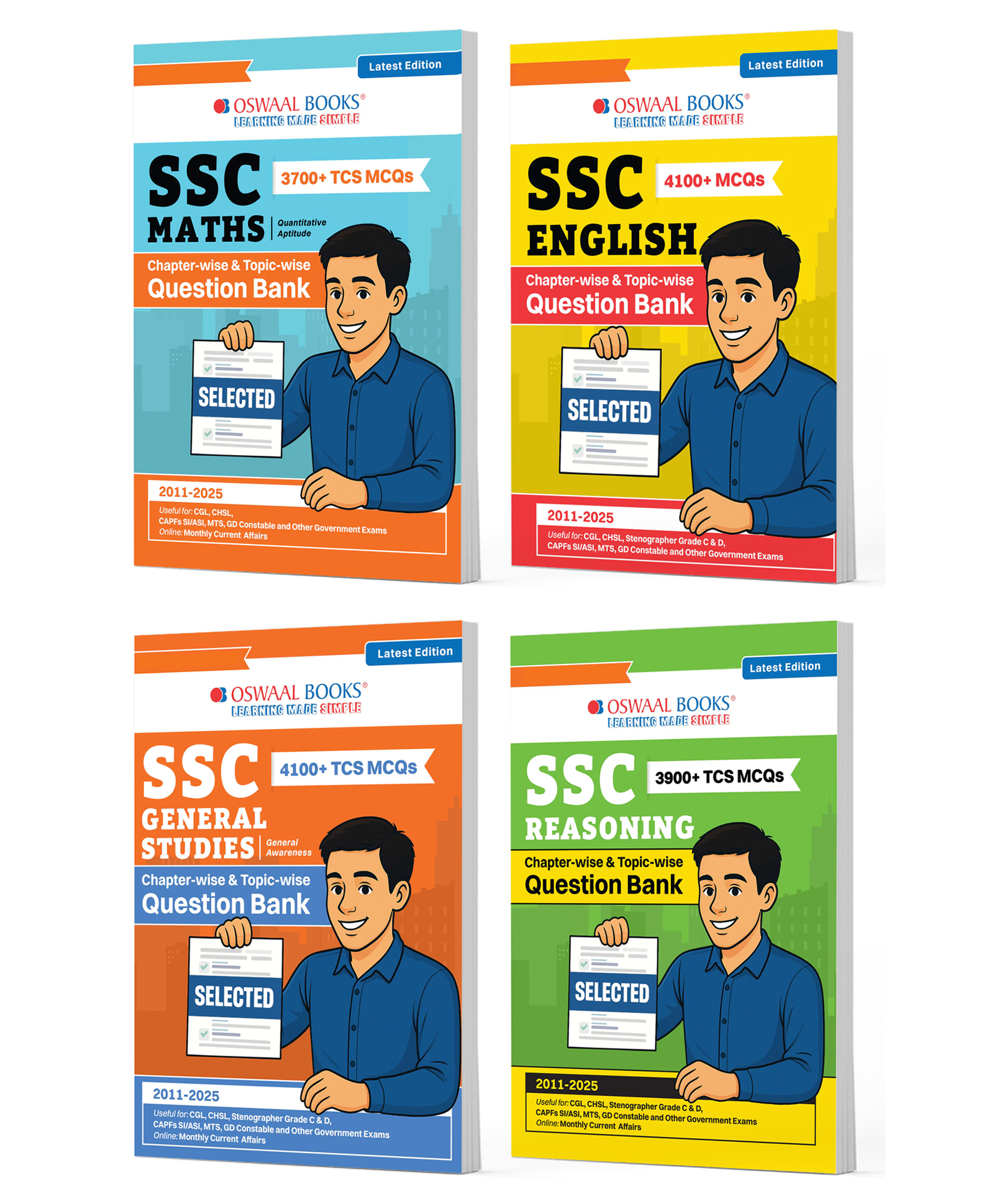 OSWAAL BOOKS SSC (Staff Selection Commission) Maths, English, General Studies & Reasoning 15000+ MCQs Tier-1 | Chapter-wise & Topic-wise Question Bank (2011 to 2025) |(Set of 4 Books) For 2026 Exam-picture-16