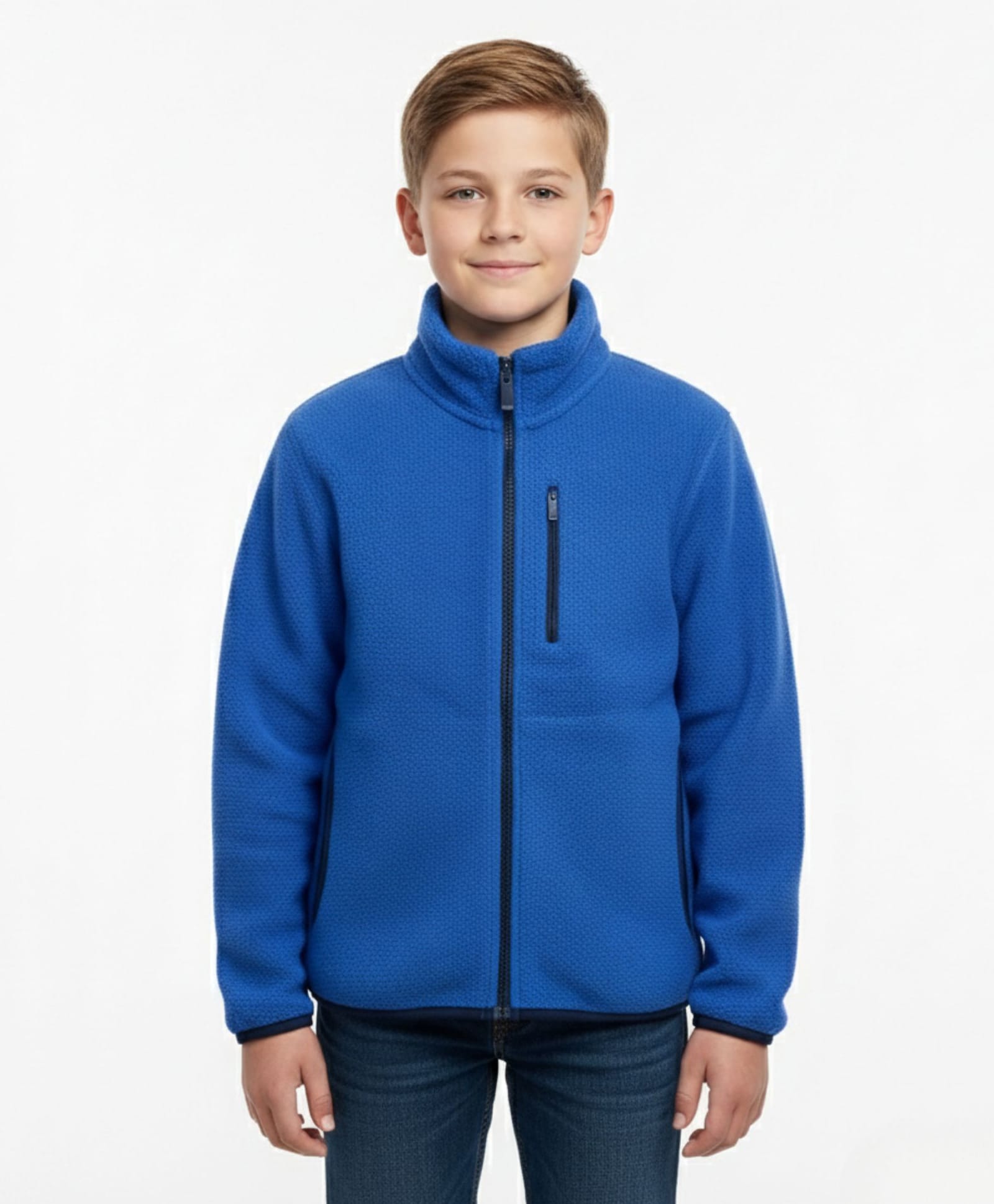 ALAN JONES Knit Full Sleeves Solid Light Winter Jacket - Blue-picture-10