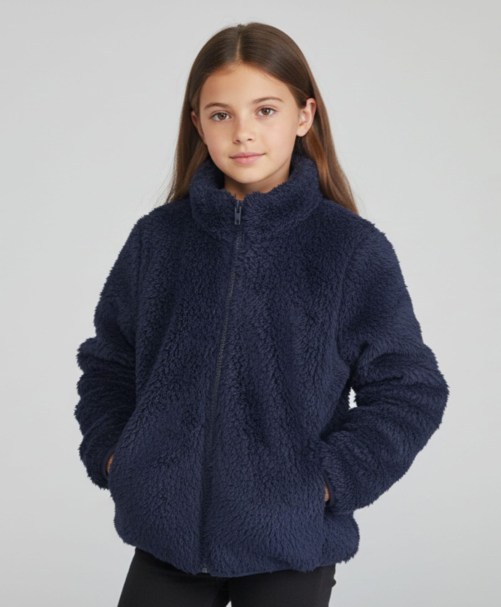 ALAN JONES Knit Full Sleeves Solid Light Winter Jacket - Navy Blue-picture-37