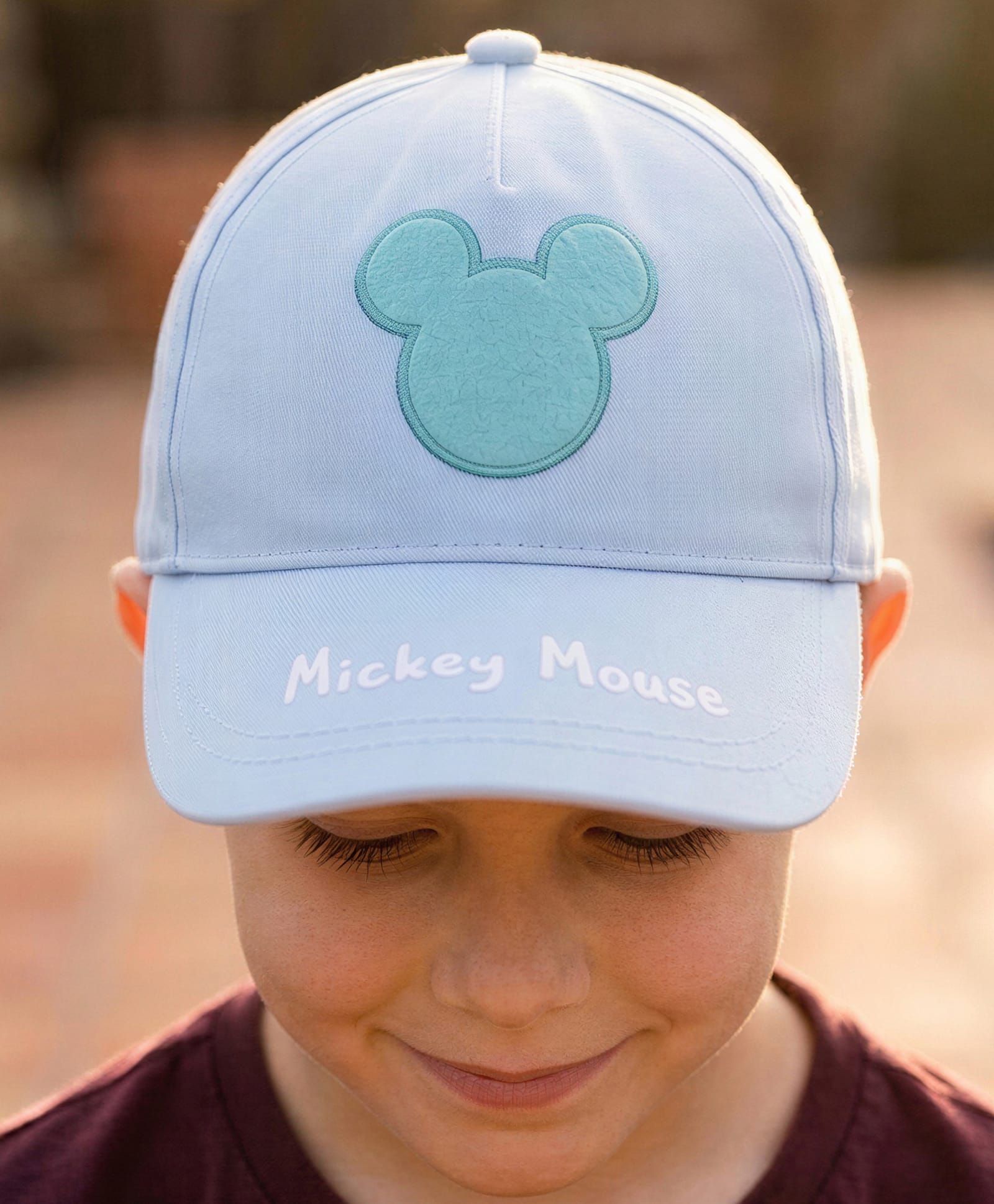 Pine Kids Disney Cotton Woven Summer Cap with Mickey Mouse Graphic & Patch Blue - Diameter 16.5 cm-picture-14