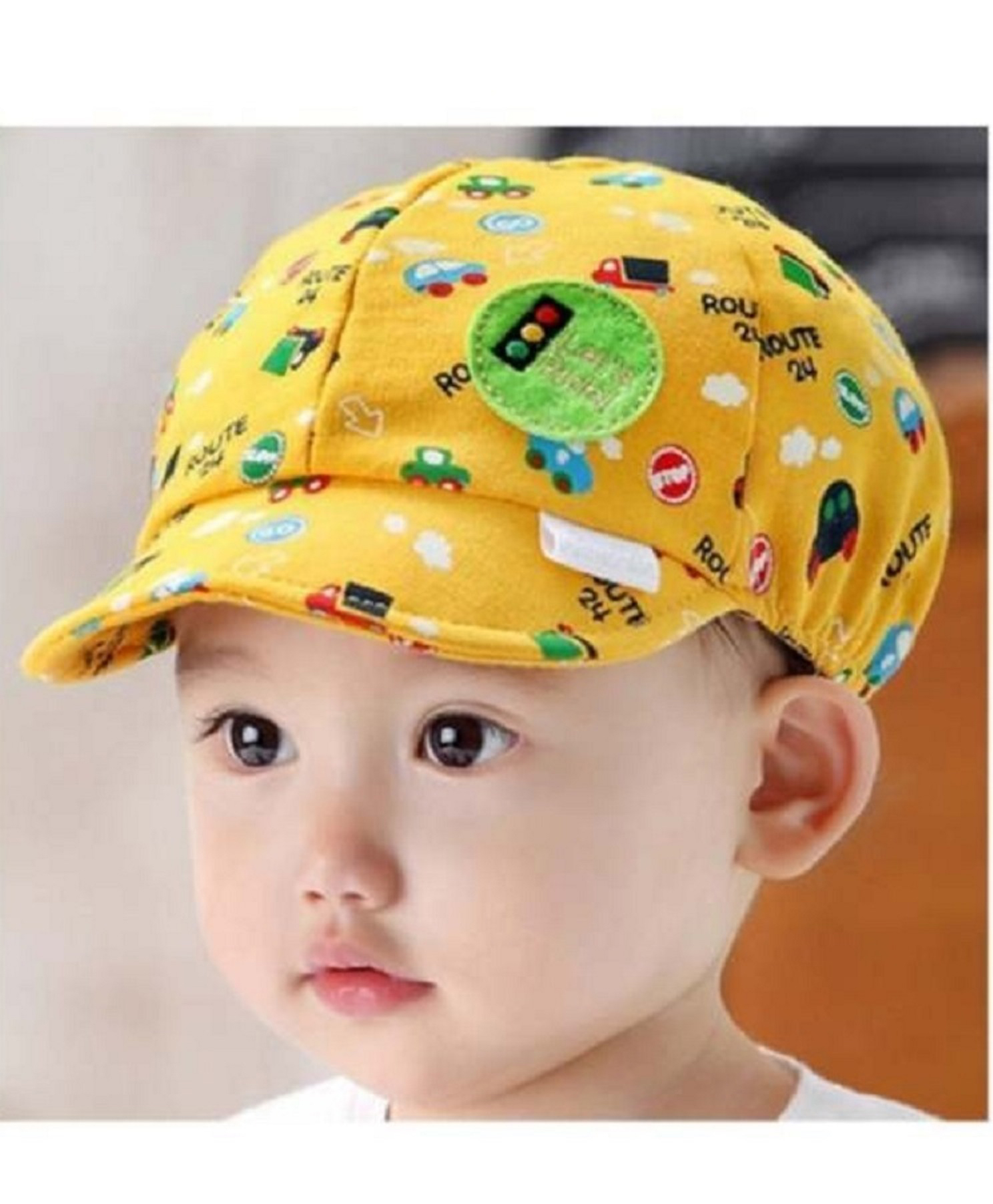 Ziory Baseball Beret Printed Snapback Cap - Yellow-picture-36