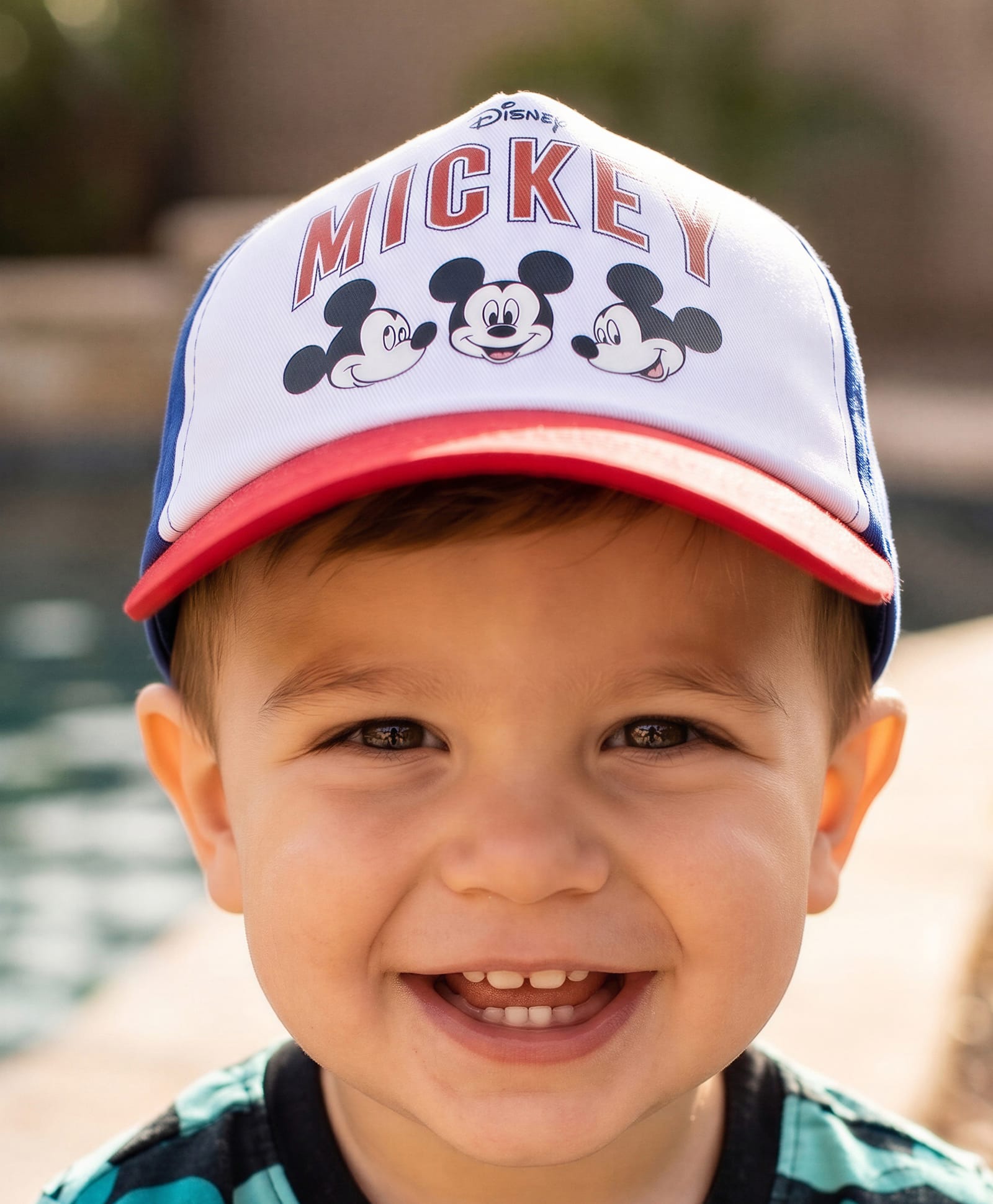 Babyhug Disney 100% Cotton Woven Summer Cap With Micky Mouse Graphics Multicolour - Diameter 18 cm-picture-16