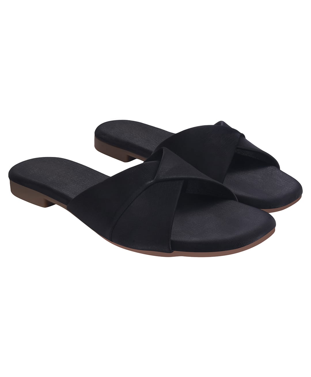 NZS Cross Strap Designed Sandals - Black-picture-13