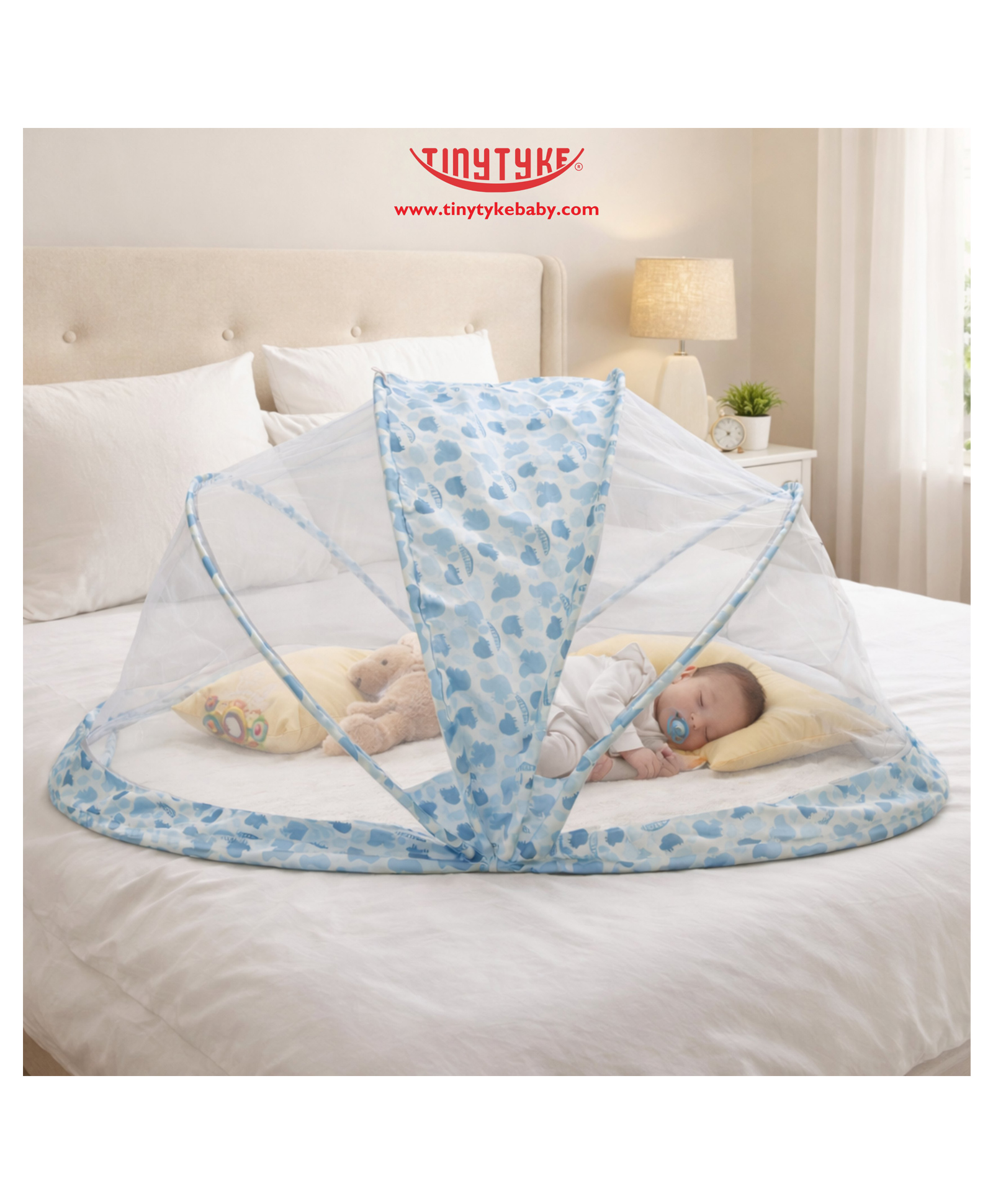 TinyTyke- Bottomless Baby Mosquito Net | Foldable | Light Shelter | Grey