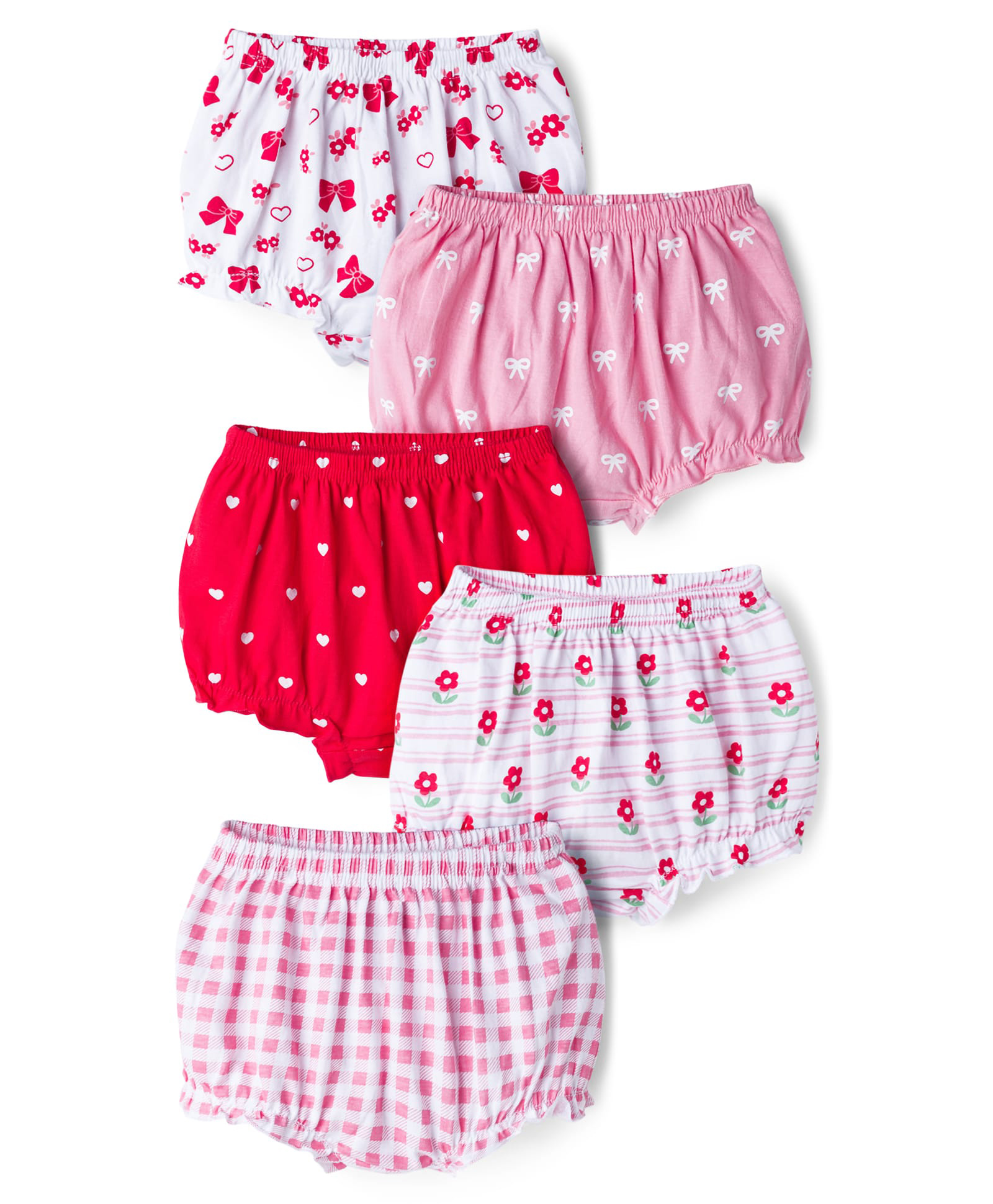 Babyhug 100% Cotton Knit Antibacterial Printed Bloomers Pack of 5 - Multicolor-image-5