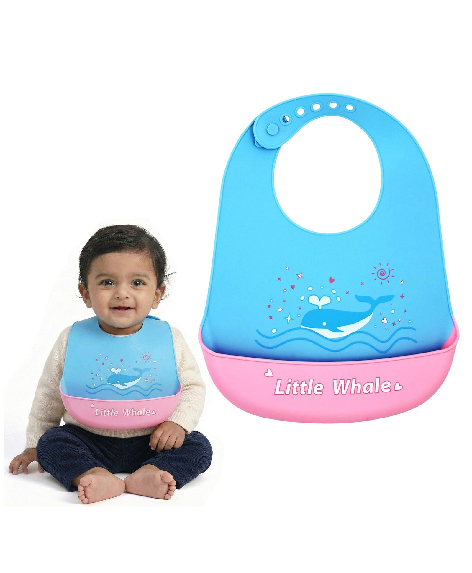 Kidology Silicone Bib for Baby Food Feeding BPA Free-image-48
