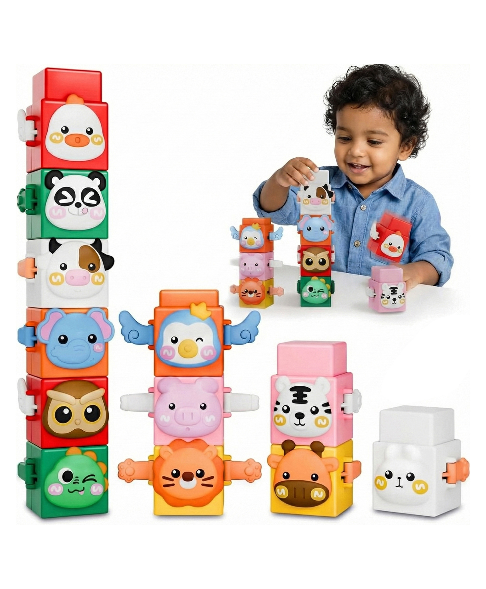 Kidology Stacking Cubes I Activity Toy for Babies I Multicolor I Infant & Preschool Toys I Develops Motor & Reasoning Skills-image-6