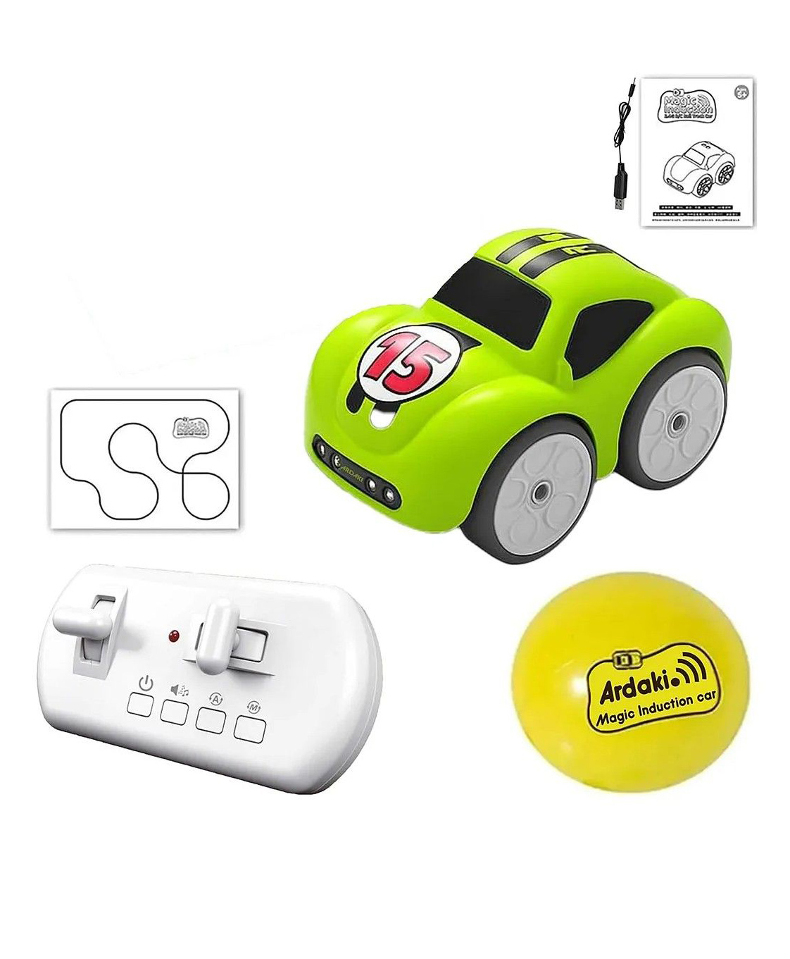 ADKD Magic Induction RC Toy Car with Hand Gesture Control, Remote, Follow me Car & Bouncing Ball for Kids 3+ Years- (Random Color)-picture-25