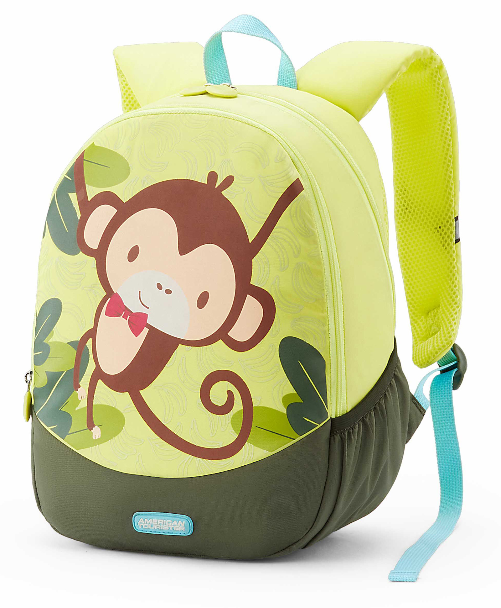 American Tourister Buzzy Monkey Print Backpack Green - Height 14 Inches-image-32