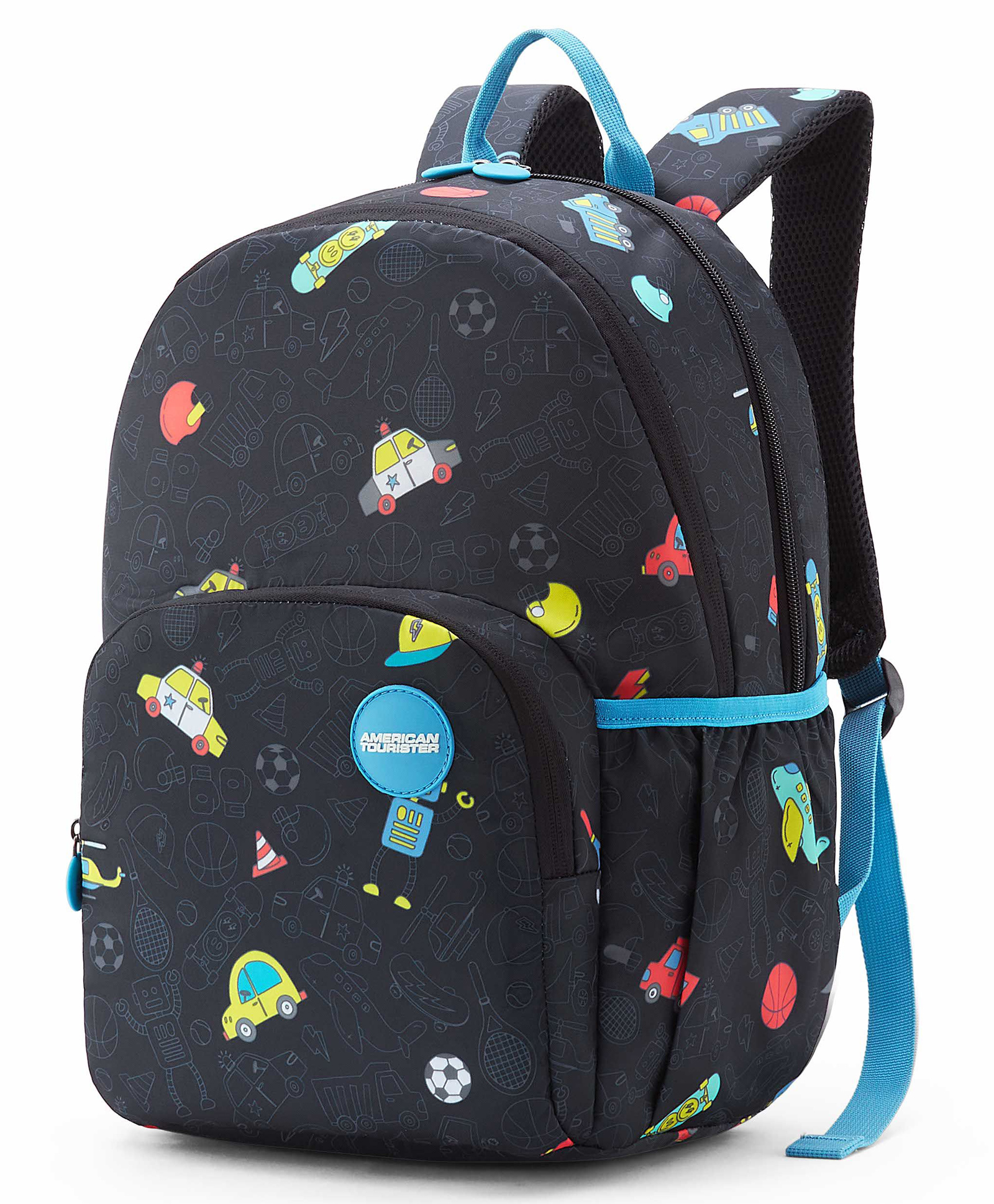 American Tourister Height 16 Inches Uni-Kid 26 Litres Backpack With 2 Back Compartments & 1 Front Pocket - Black