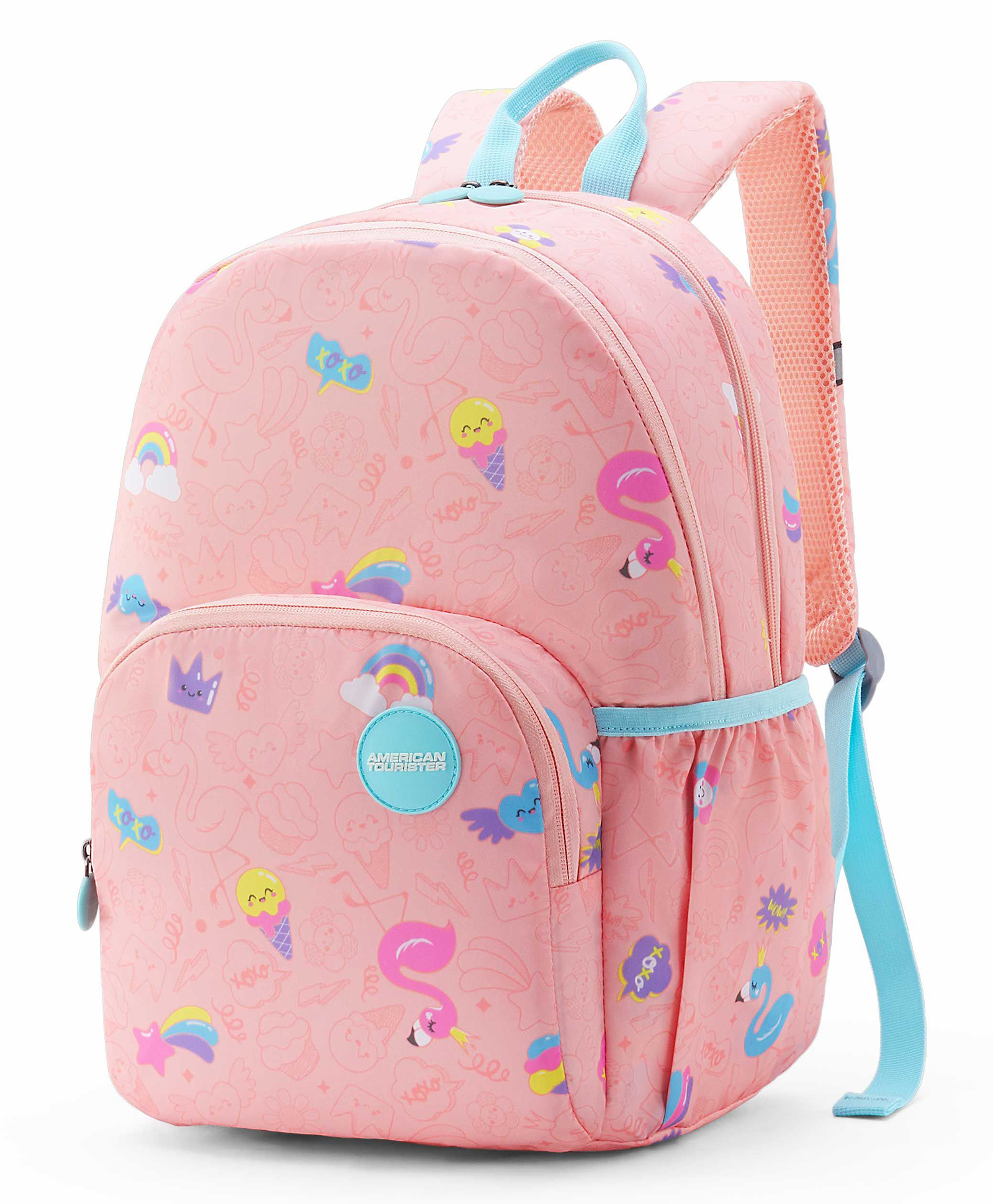 American Tourister Height 16 Inches Uni-Kid 26 Litres Backpack With 2 Back Compartments & 1 Front Pocket - Pink-image-21