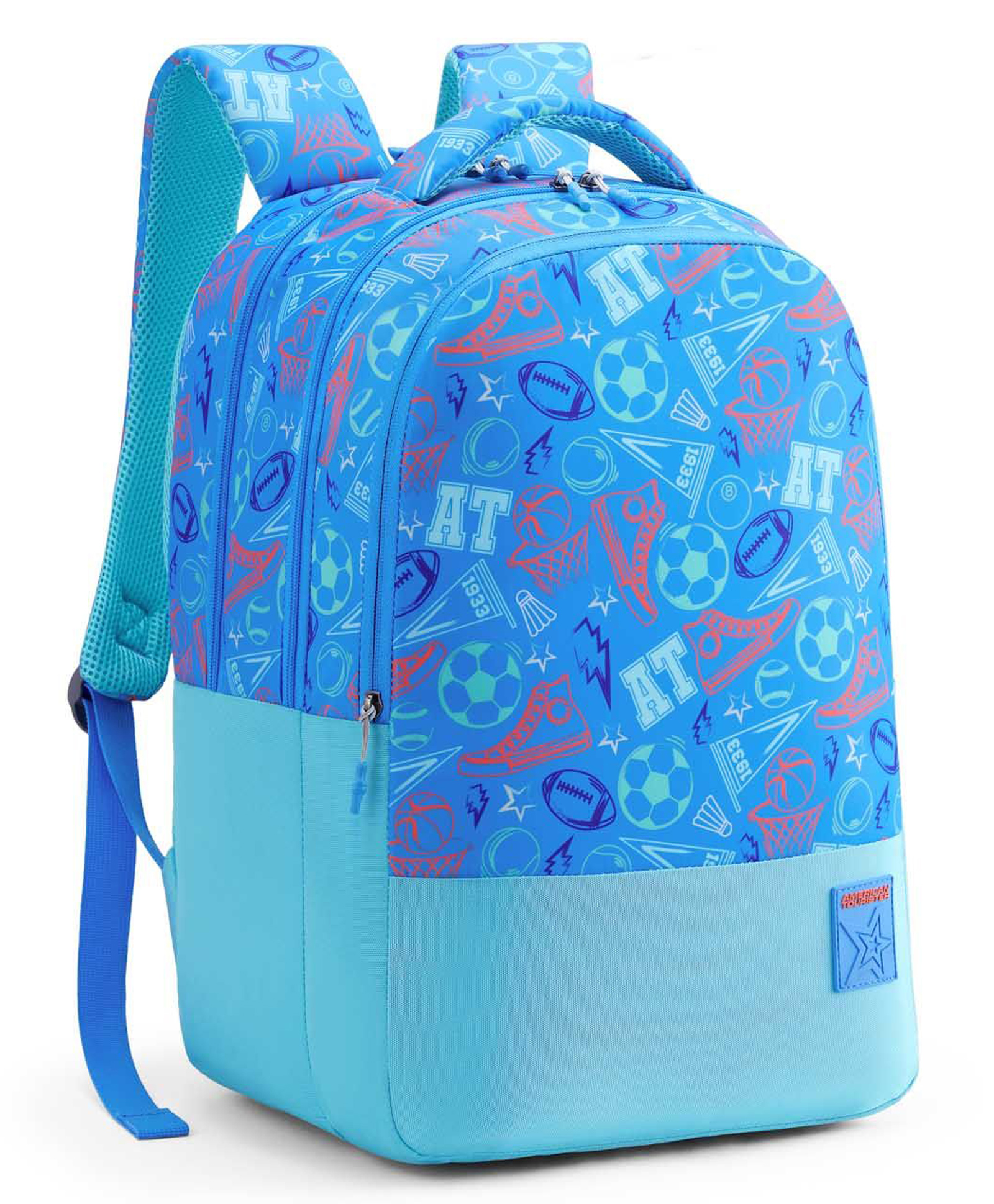 American Tourister Height 18 Inches Drip 33 Litres Sportd Print Backpack With 3 Compartments - Blue-image-35
