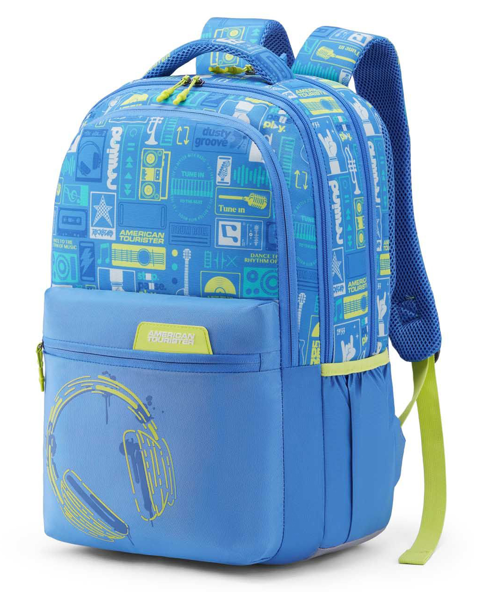 American Tourister Height 19 Inches Stan Style 35 Litres Backpack With 3 Compartments & 1 Front Pocket - Blue-picture-27
