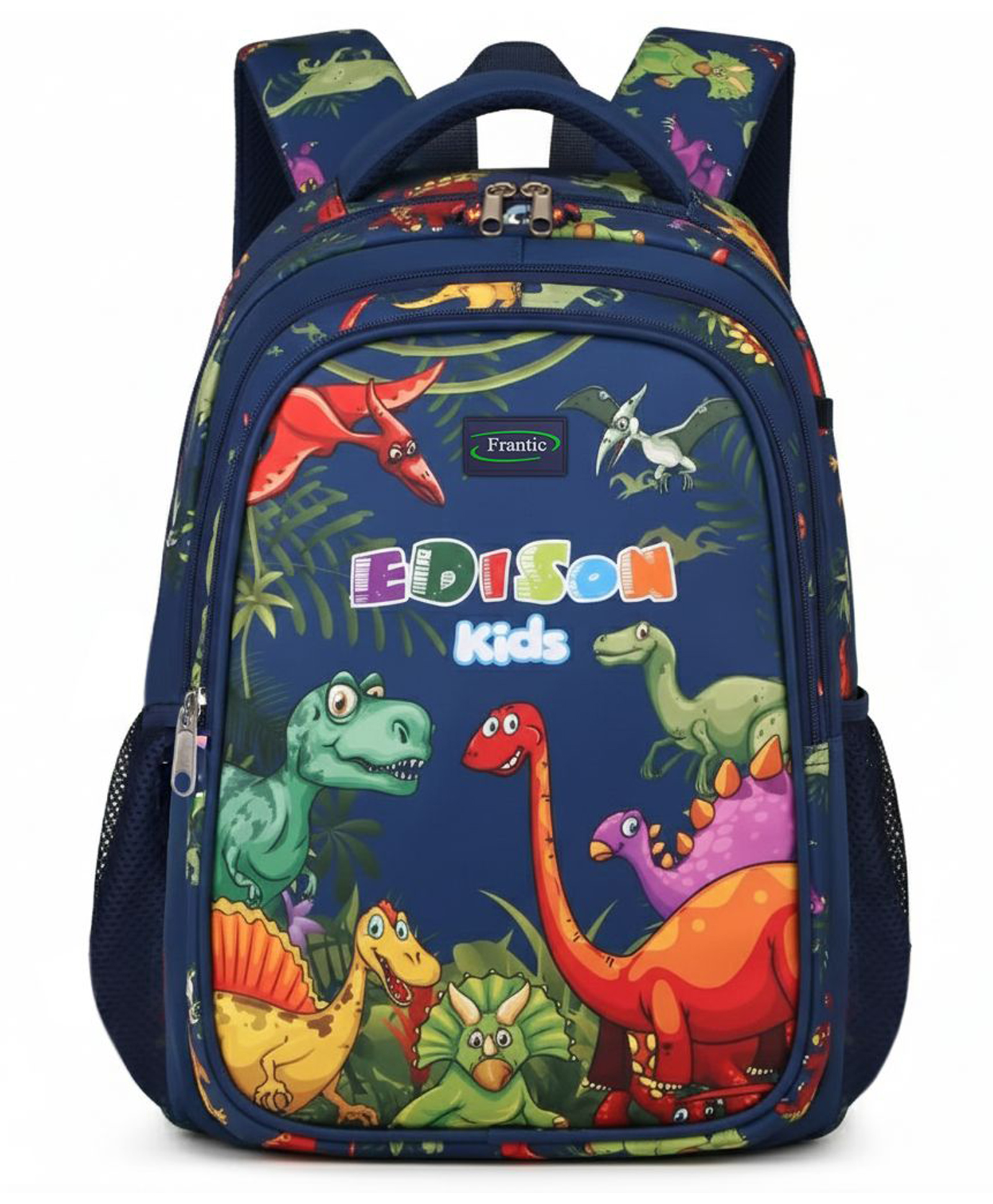 Frantic Premium Quality Blue Edison Jurassic school bag for Kids - Height 16 inches-image-41