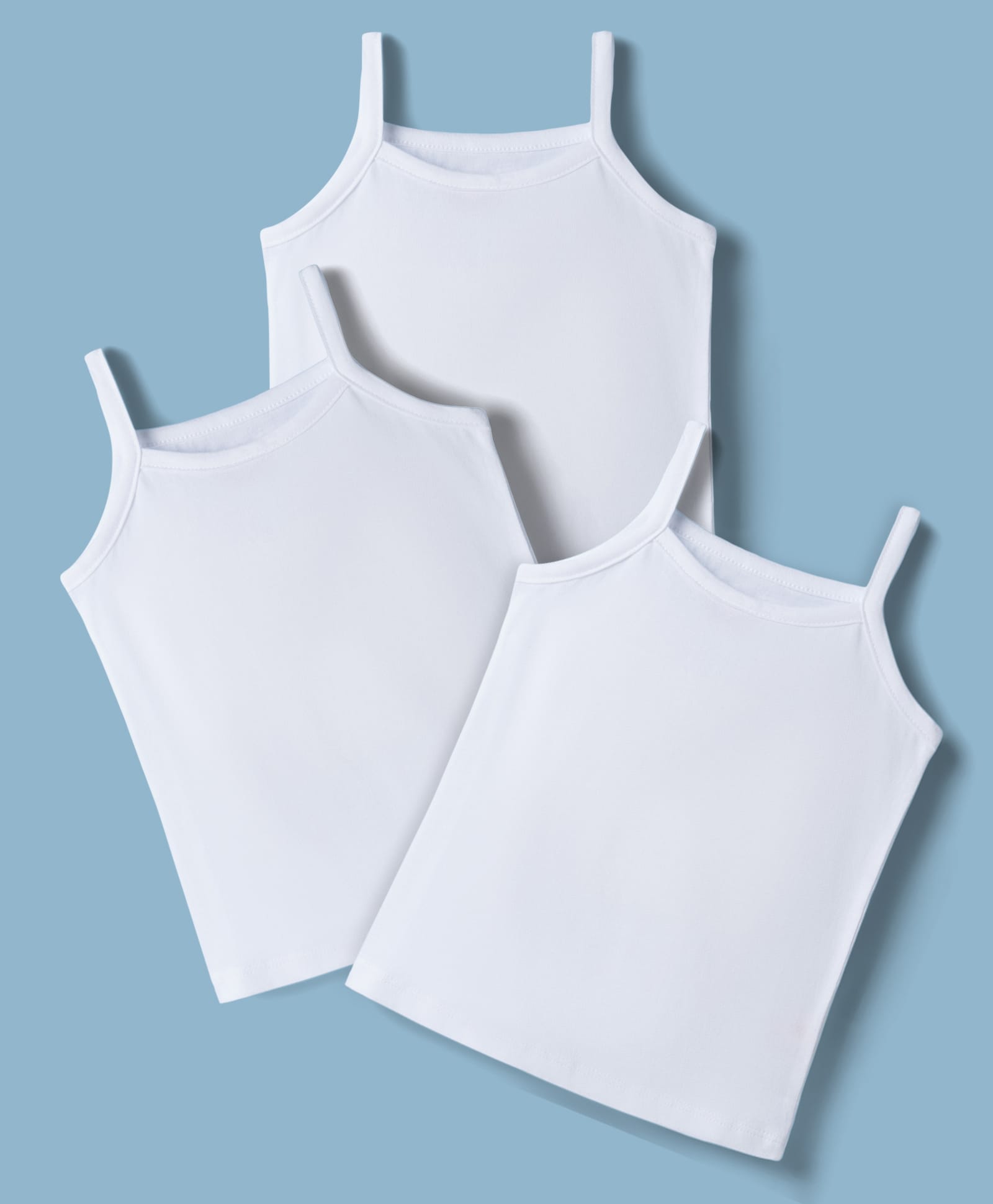 Babyhug 100% Organic Cotton Knit Sleeveless Solid Color Slips Pack of 3 - White-picture-13