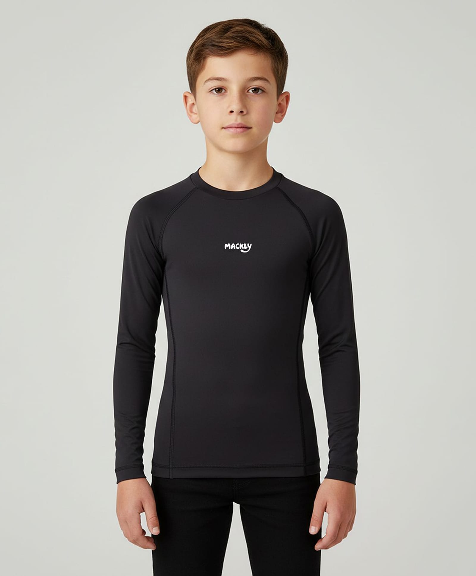 Mackly Knit Full Sleeves Solid Tee - Black-picture-13