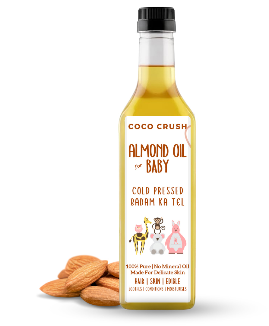 COCO CRUSH Cold Pressed Almond Oil for Babies | Pure & Organic Hair and Body Massage Oil (1 Ltr)-image-30