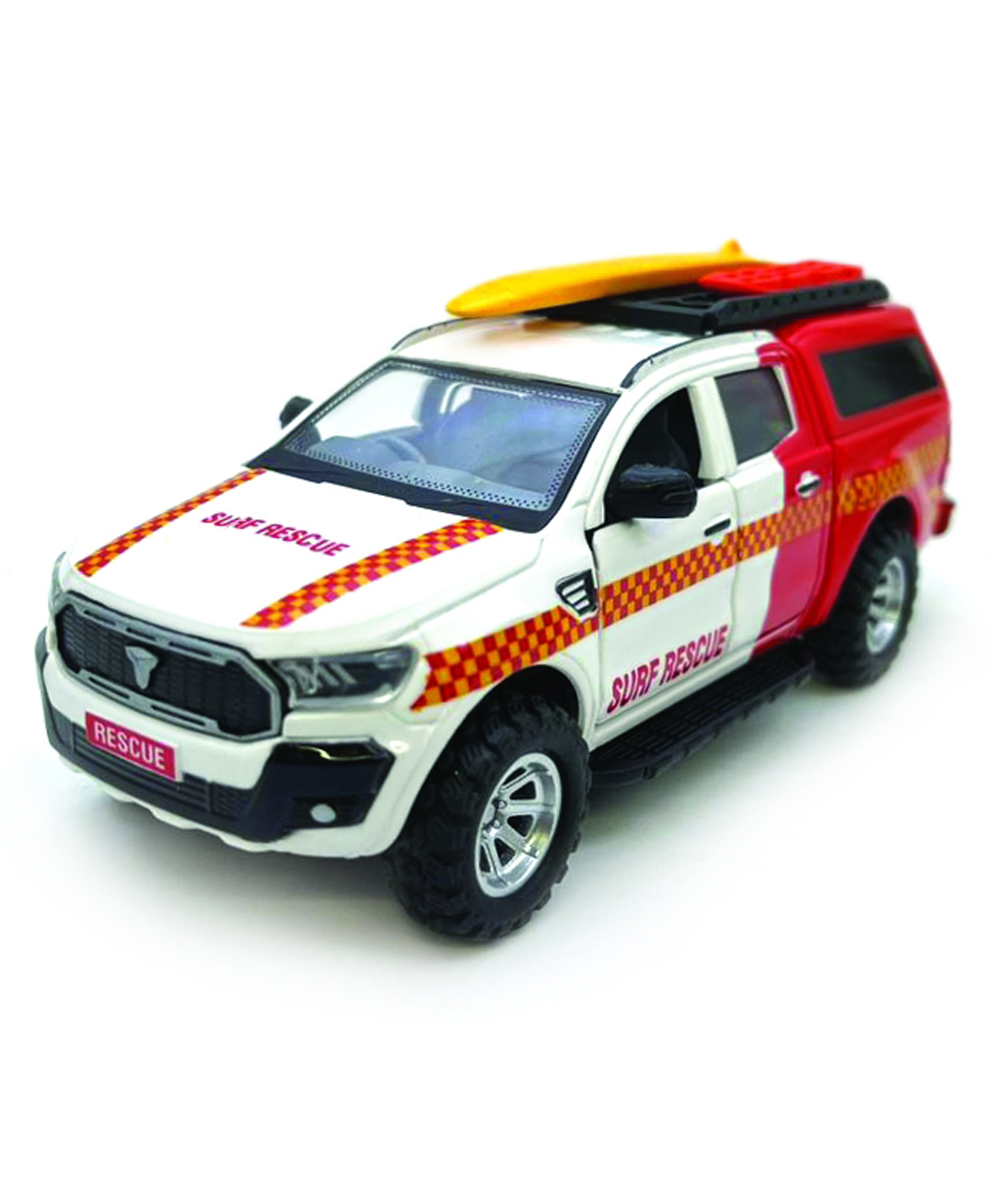Centy Surf Rescue UTE Pull Back Toy Car with Door Openable - Multicolour-picture-1