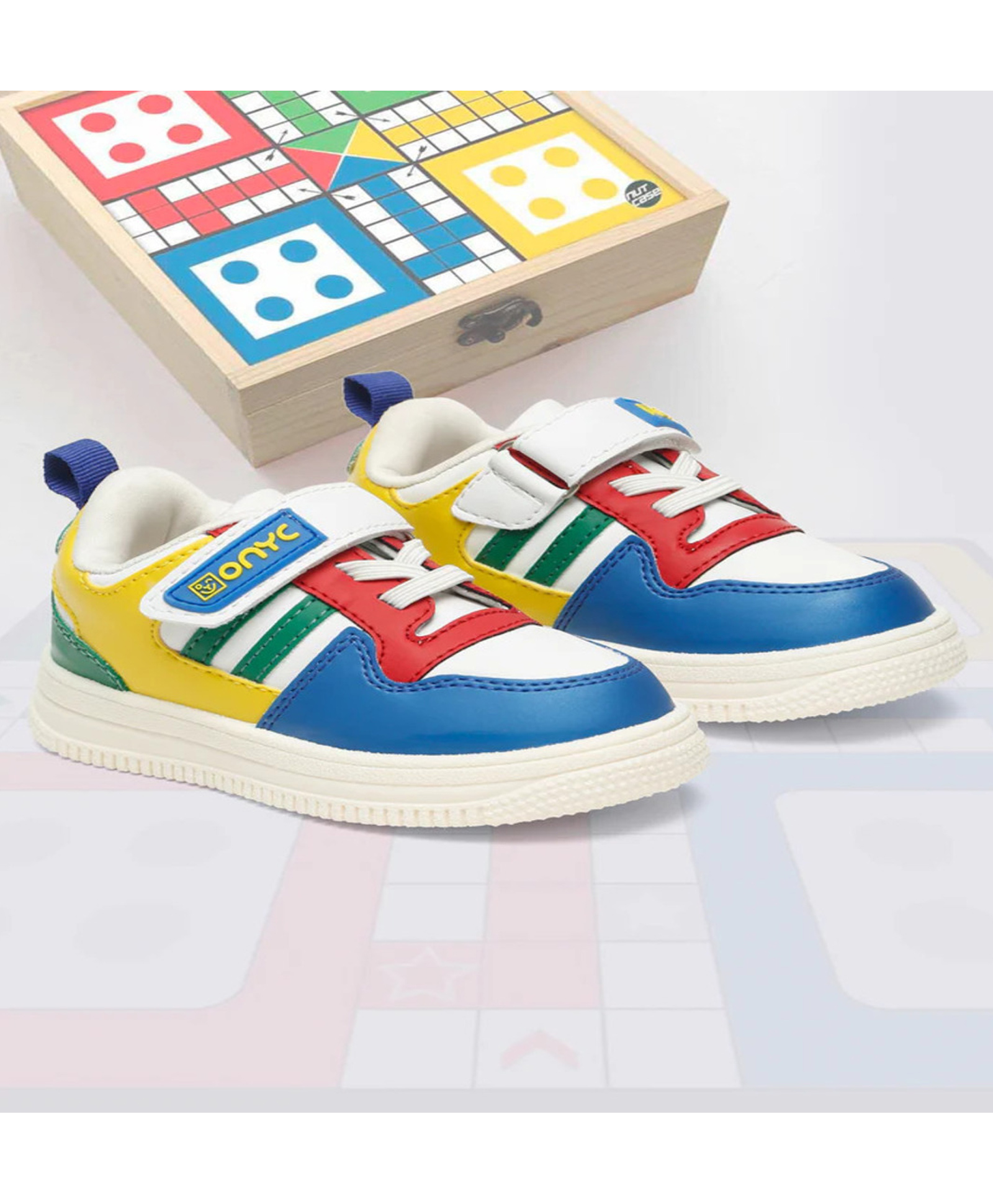 ONYC Colour Blocked Velcro Closure Shoes - Multi Colour-image-8