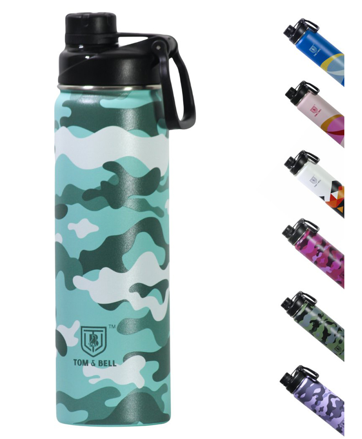 TOM & BELL Premium Kids Stainless Steel Straw Bottle 650 ml with two lids| Double Wall Insulated, BPA Free, Leakproof, Dust-Proof Lid, with Straw, Brush .-image-47