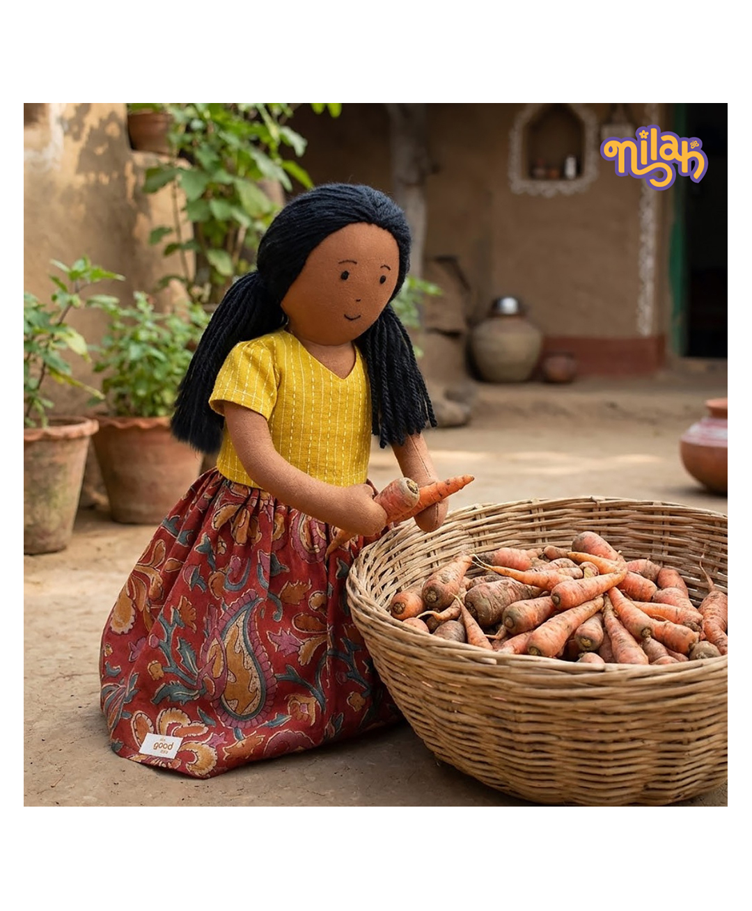 The Good Doll Nilah's Elder Sister Malai With Classic Skirt Blouse Set - Height 12 Inches-image-30