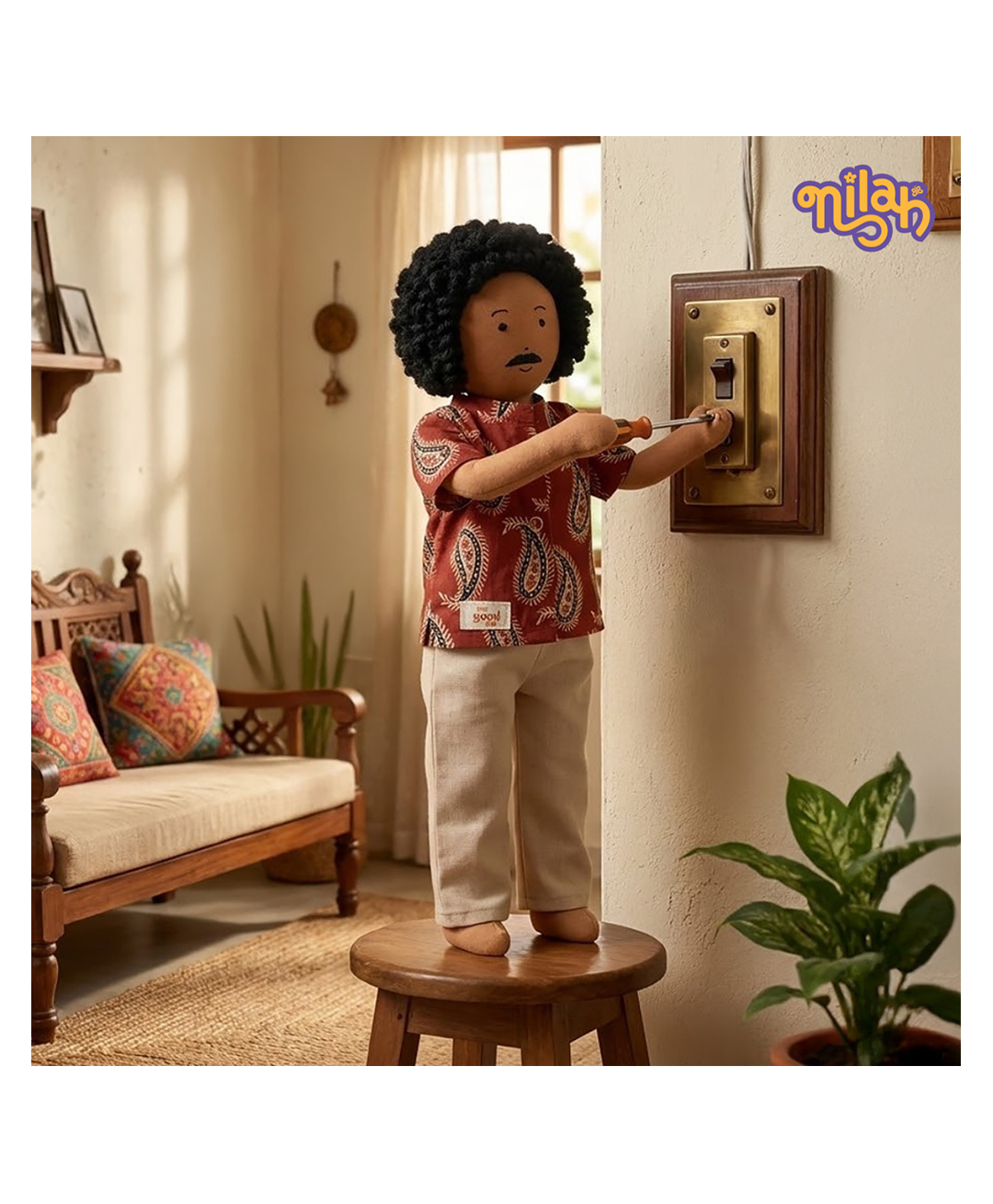 The Good Doll Nilah's Appa In Red Shirt - Height 12 Inches-picture-25