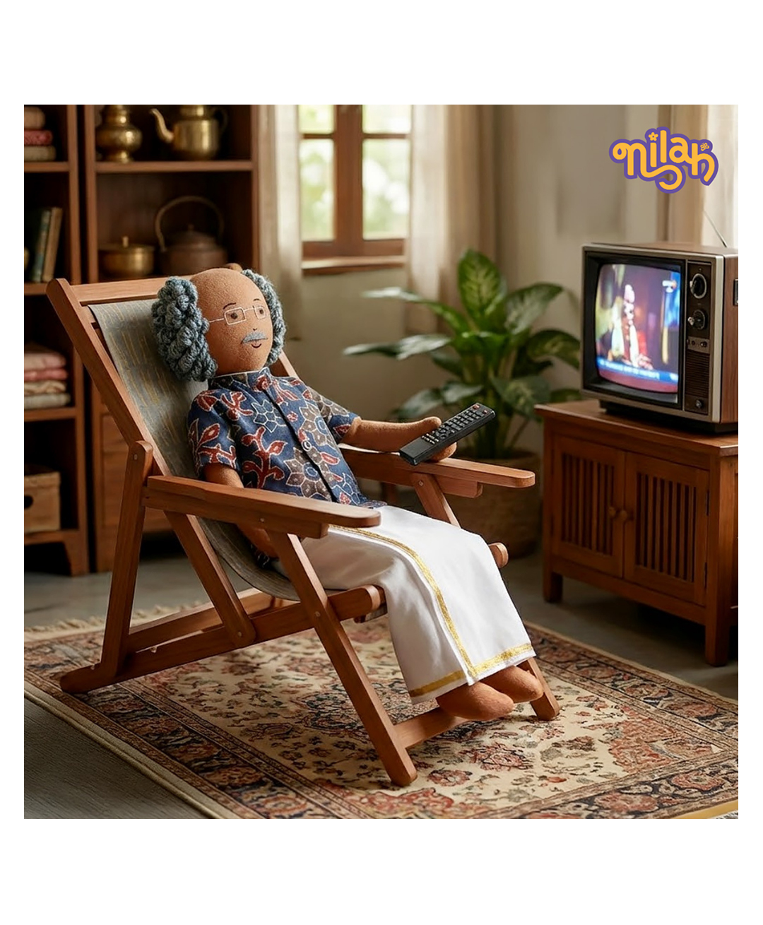 The Good Doll Nilah's Thatha In Navy Blue Shirt - Height 12 Inches-picture-23