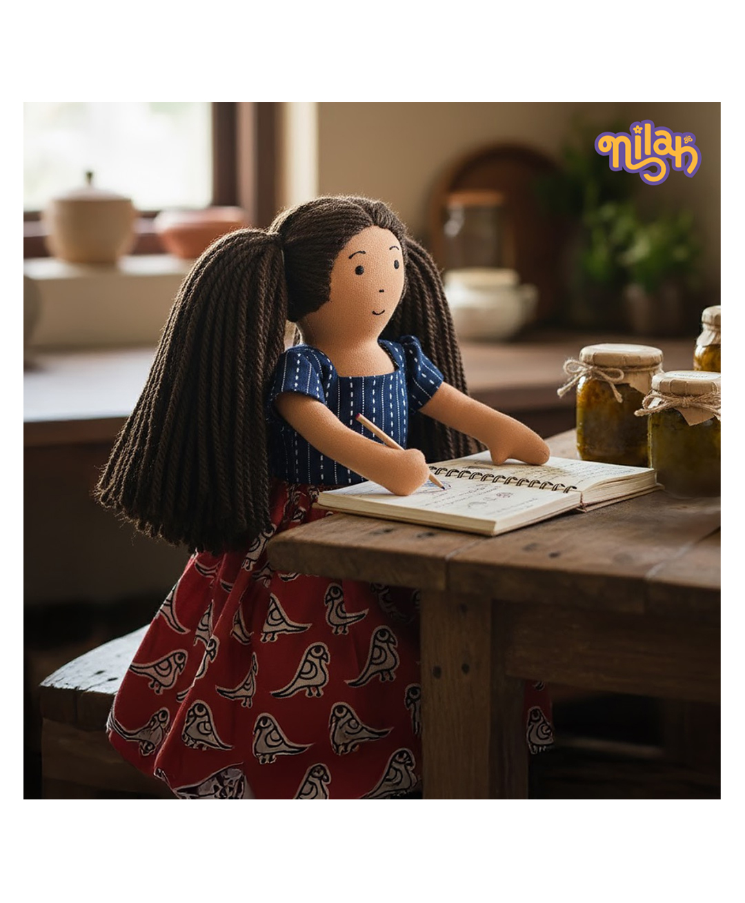The Good doll Nilah's Younger Sister Mira 9 Inch Girl Doll Classic Skirt Blouse Set-picture-27
