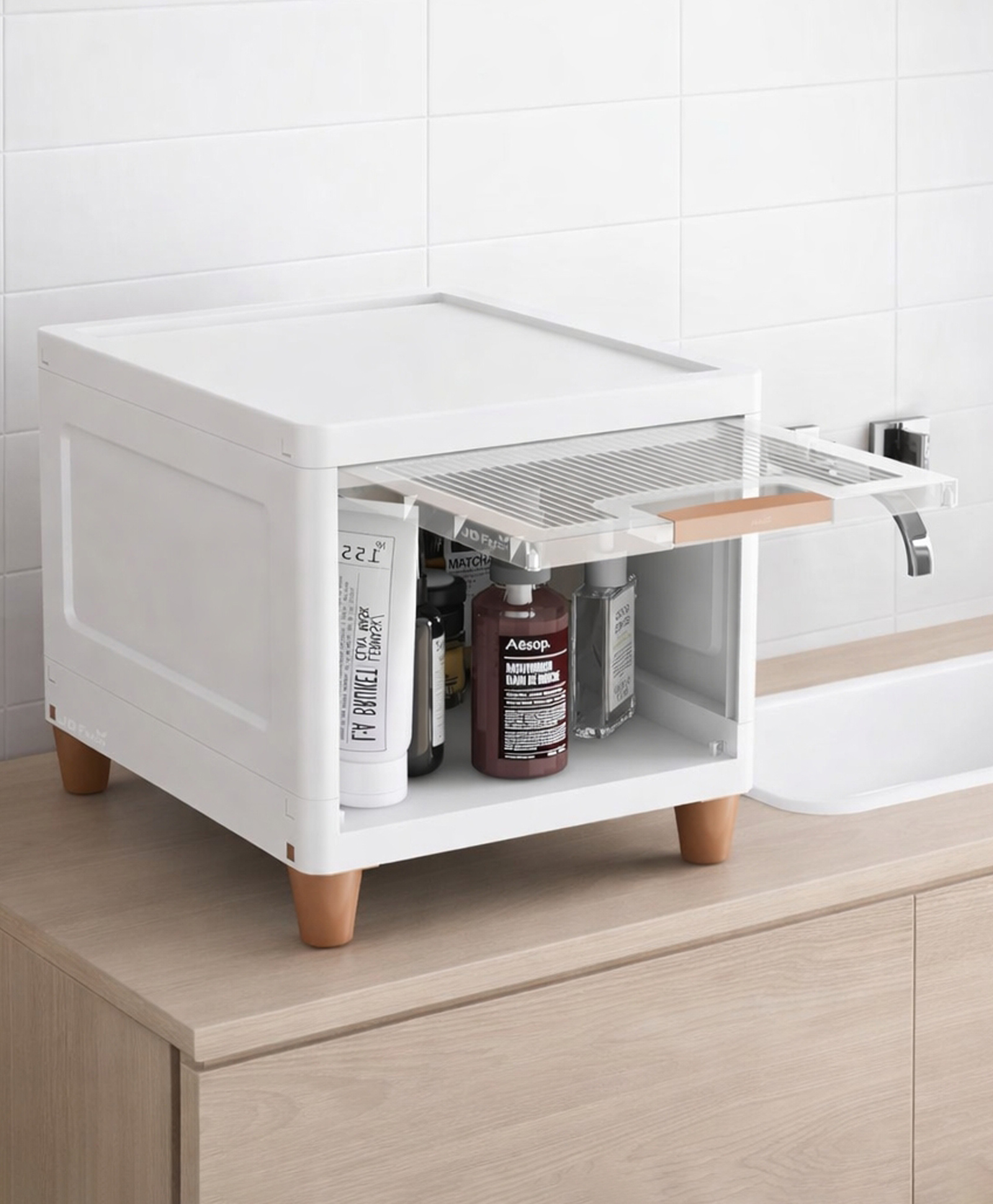 MECHDEL Bookshelf for Home |Engineered Books Organizer for Study Room Living Room Furniture (Cupboard Rack- TRANSPARENT 1PCS)