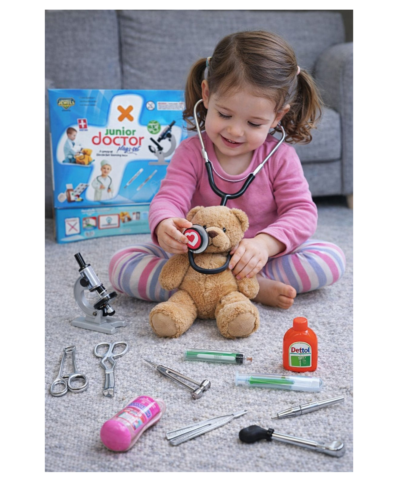 Oskart box dr set kids doctor play set with medical accessories, educational role play toy, montessori learning toy for kids, premium quality realistic doctor kit-picture-27