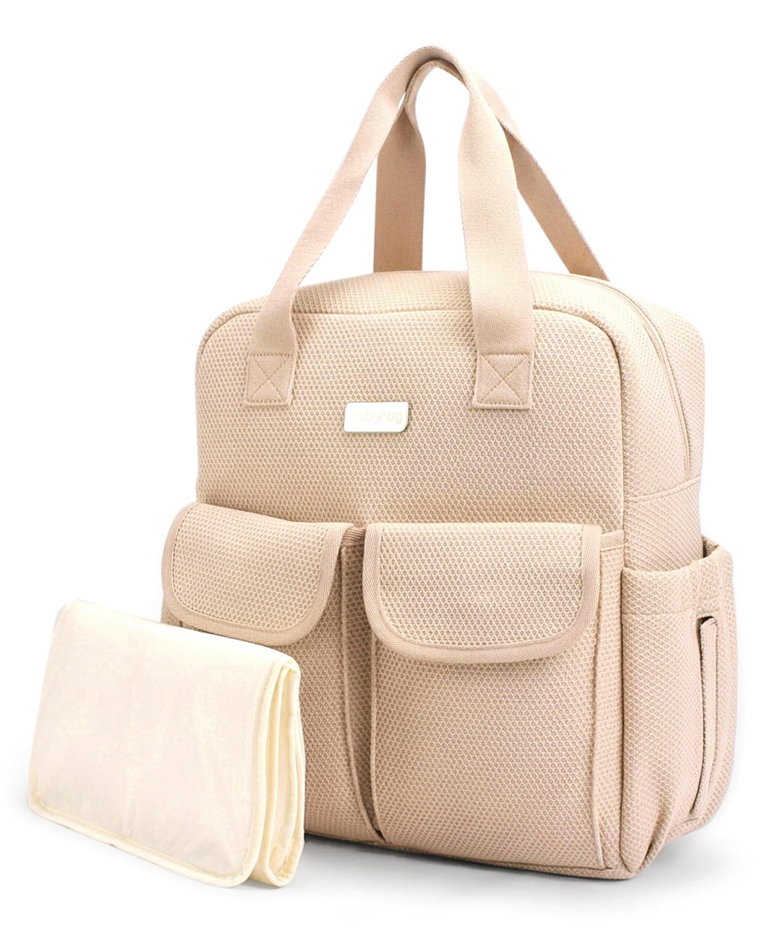 Babyhug UrbanEase Premium Diaper Backpack with Changing Mat - Pink-image-46