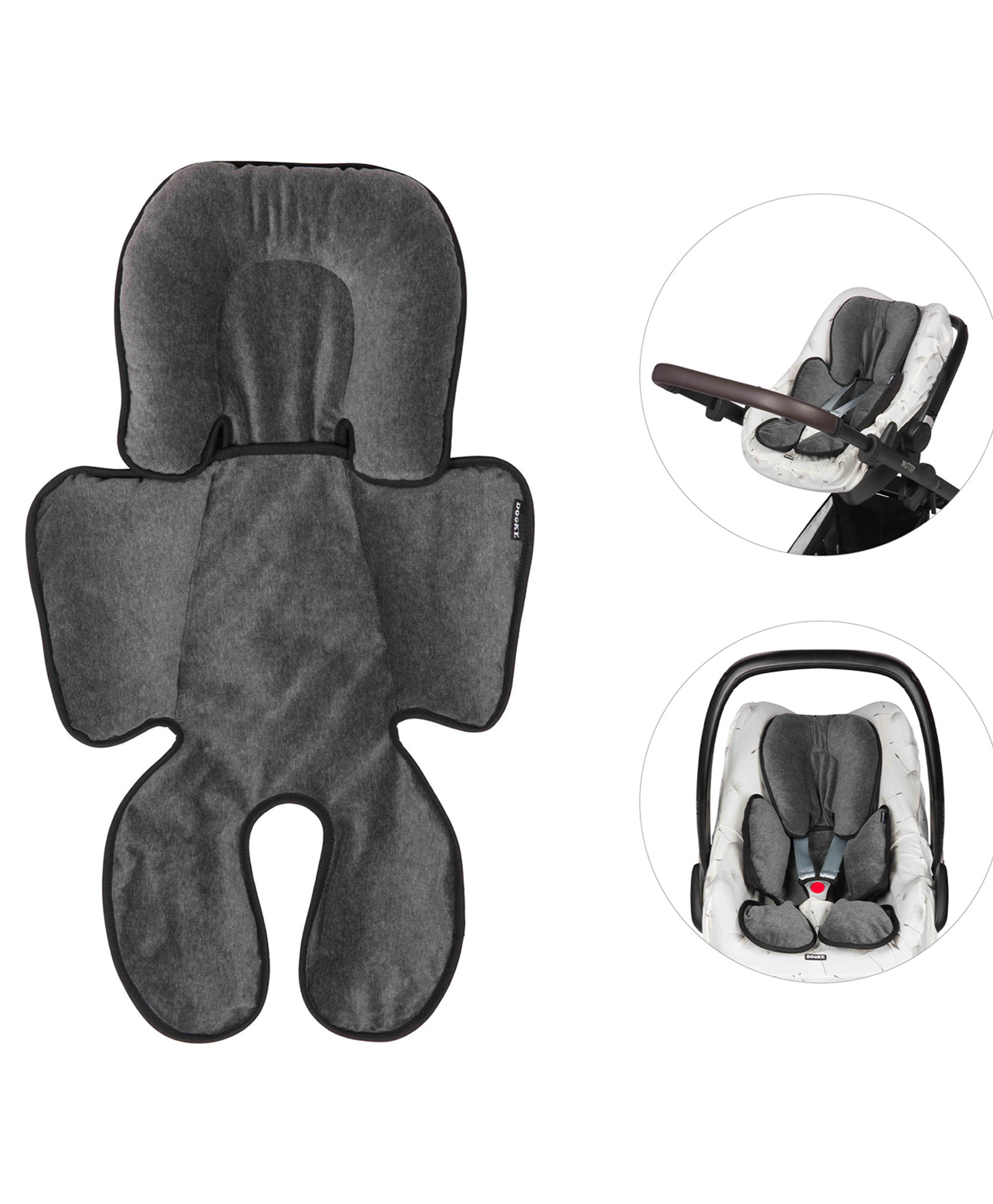 Dooky Baby Full Body Support Pillow for Car Seat & Stroller - Grey-picture-12