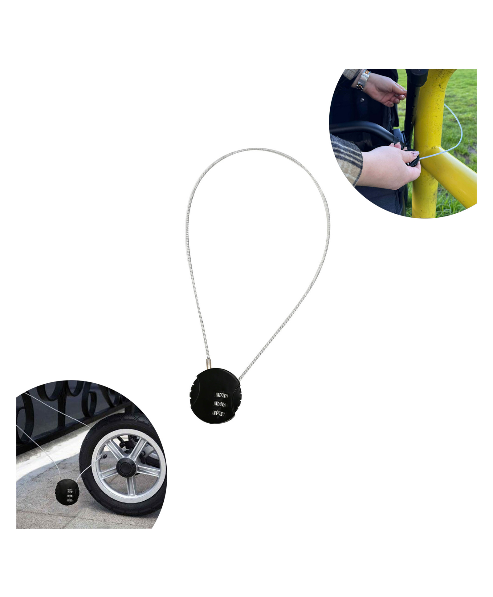 Dooky Stroller Lock With Combination Cable Compact & Secure - Pack of 1-picture-20