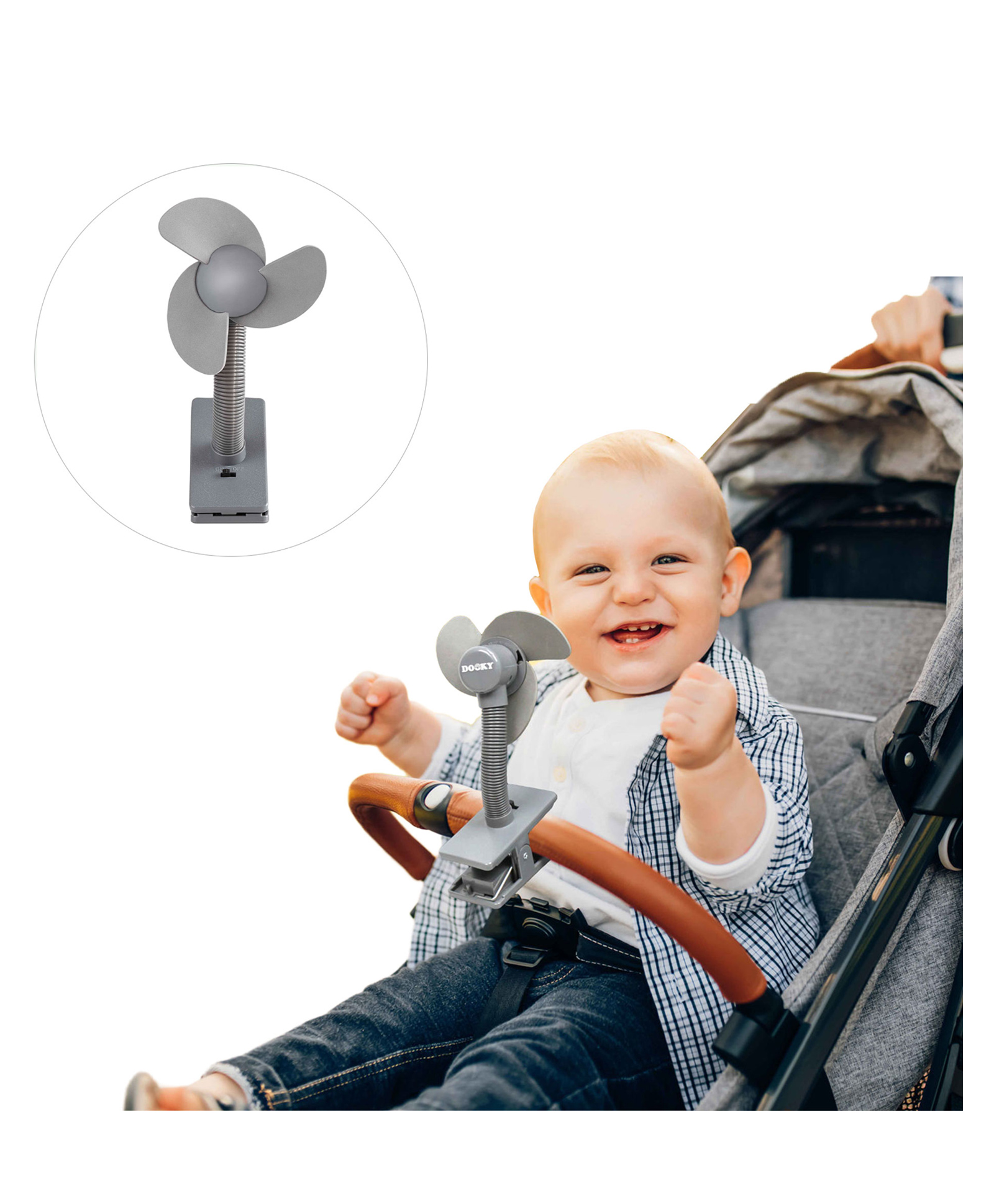 Dooky Universal Stroller Fan Soft Foam - Clip On Design-image-28