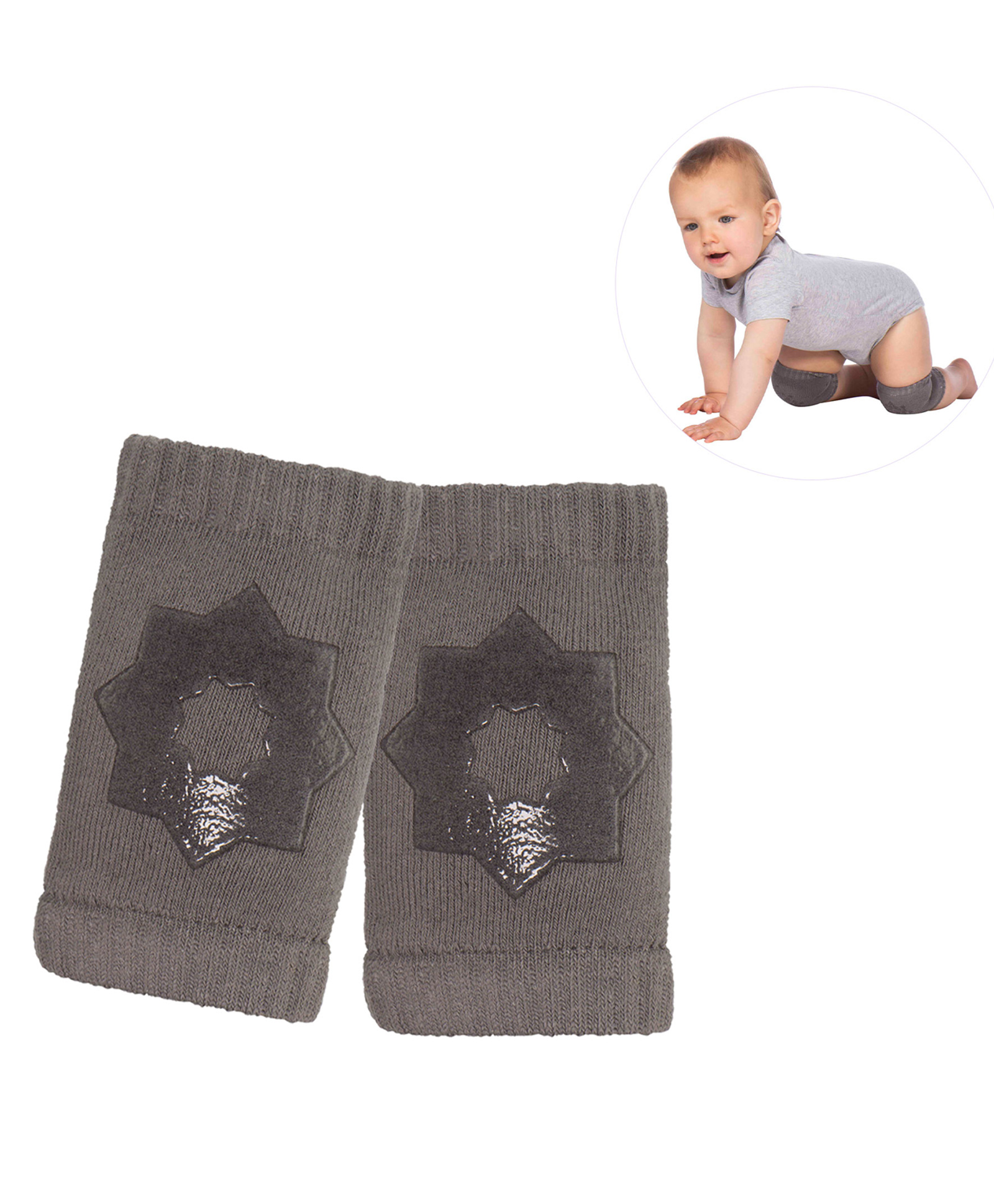 Dooky Baby Knee Pads Soft Non-Slip Crawling Protectors for Comfort & Safety, Grey-image-47